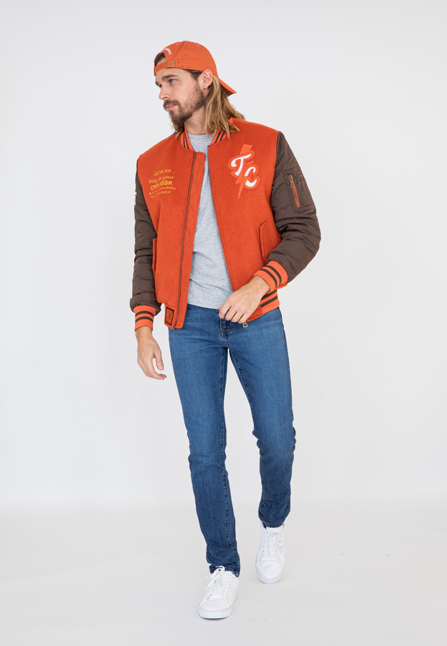 Weslake U Cap in Orange Caps Bombers Original