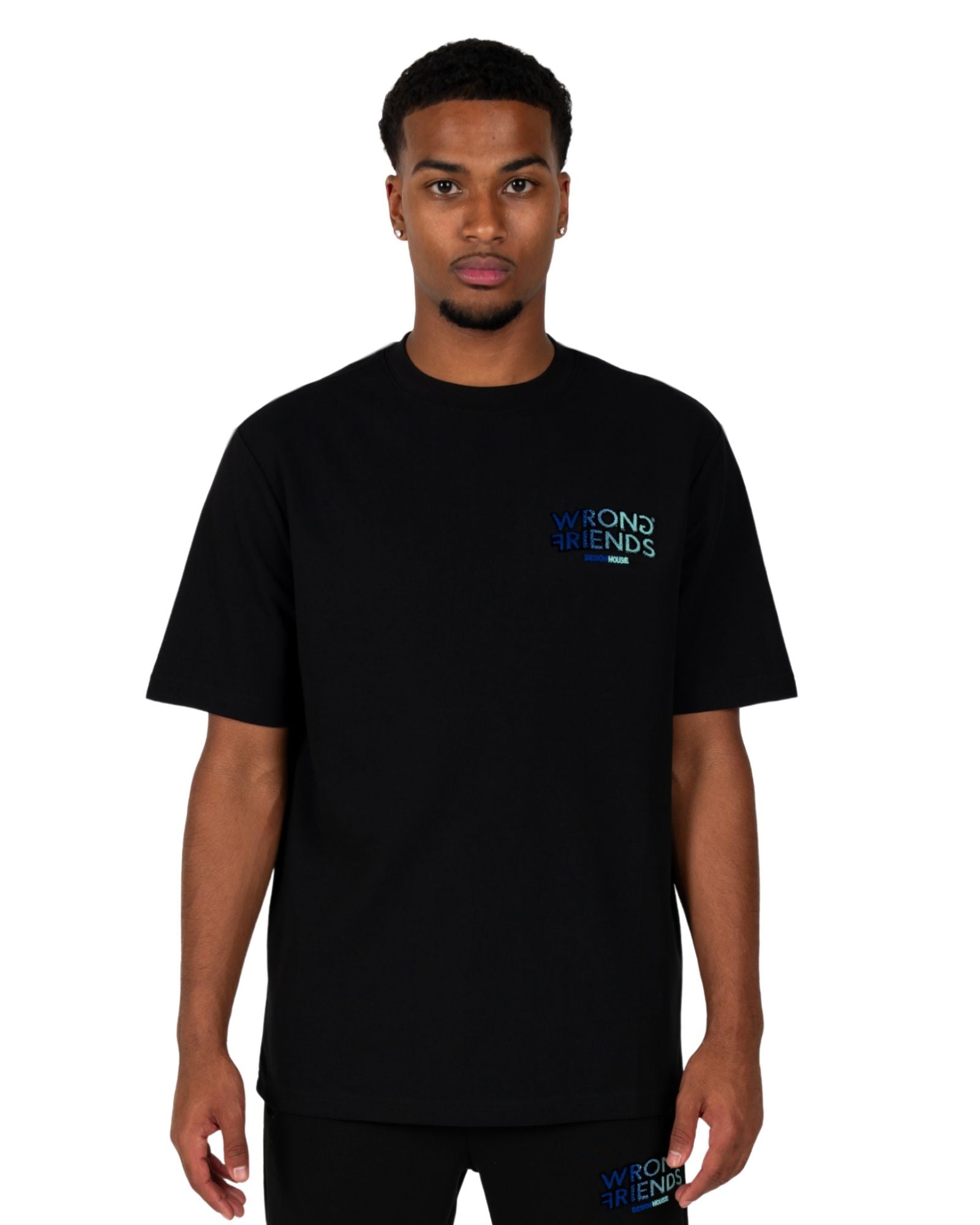 Simi Valley T-shirt in Black/Blue T-shirts Wrong Friends