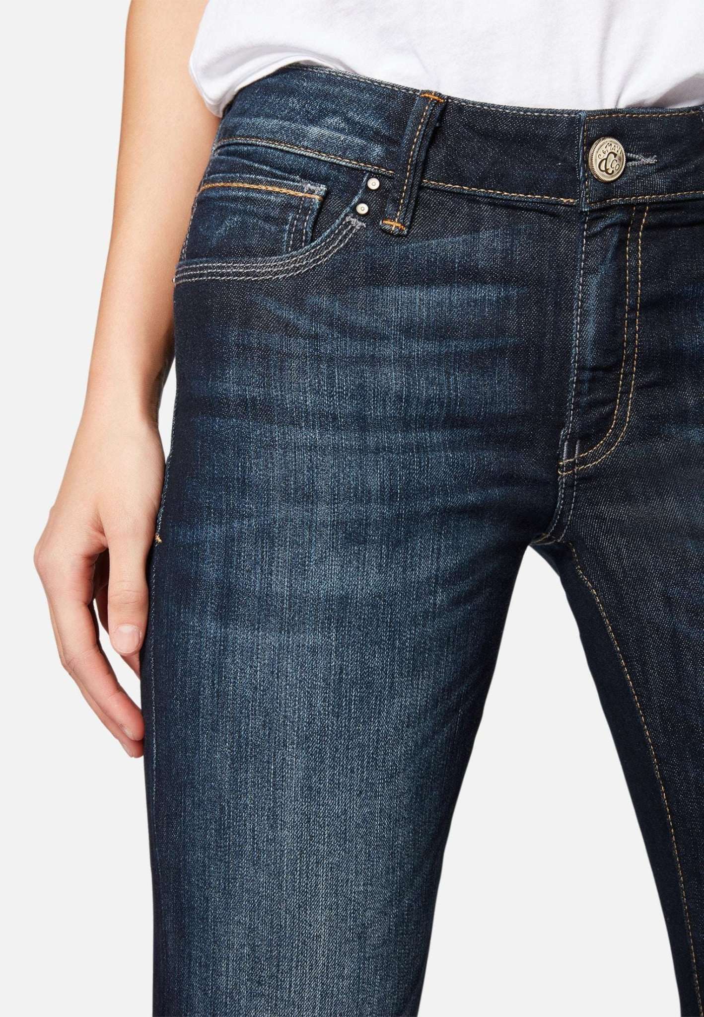 Bella in Rinse Miami Str Jeans Mavi