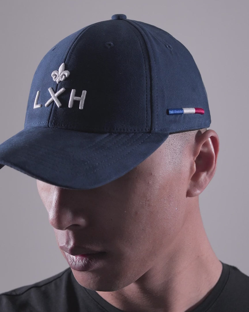 Casquette Suédine - Genève in Bleu Marine Caps LXH