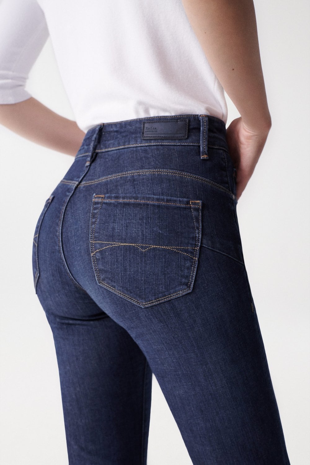 Glamour Flare Push In Dark Wash Jeans Salsa Jeans
