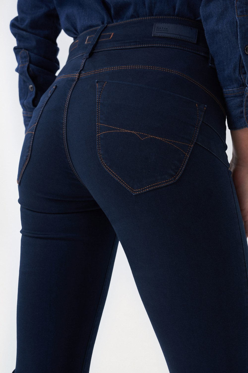 Secret Bootcut Push-In in Rinse Wash Jeans Salsa Jeans