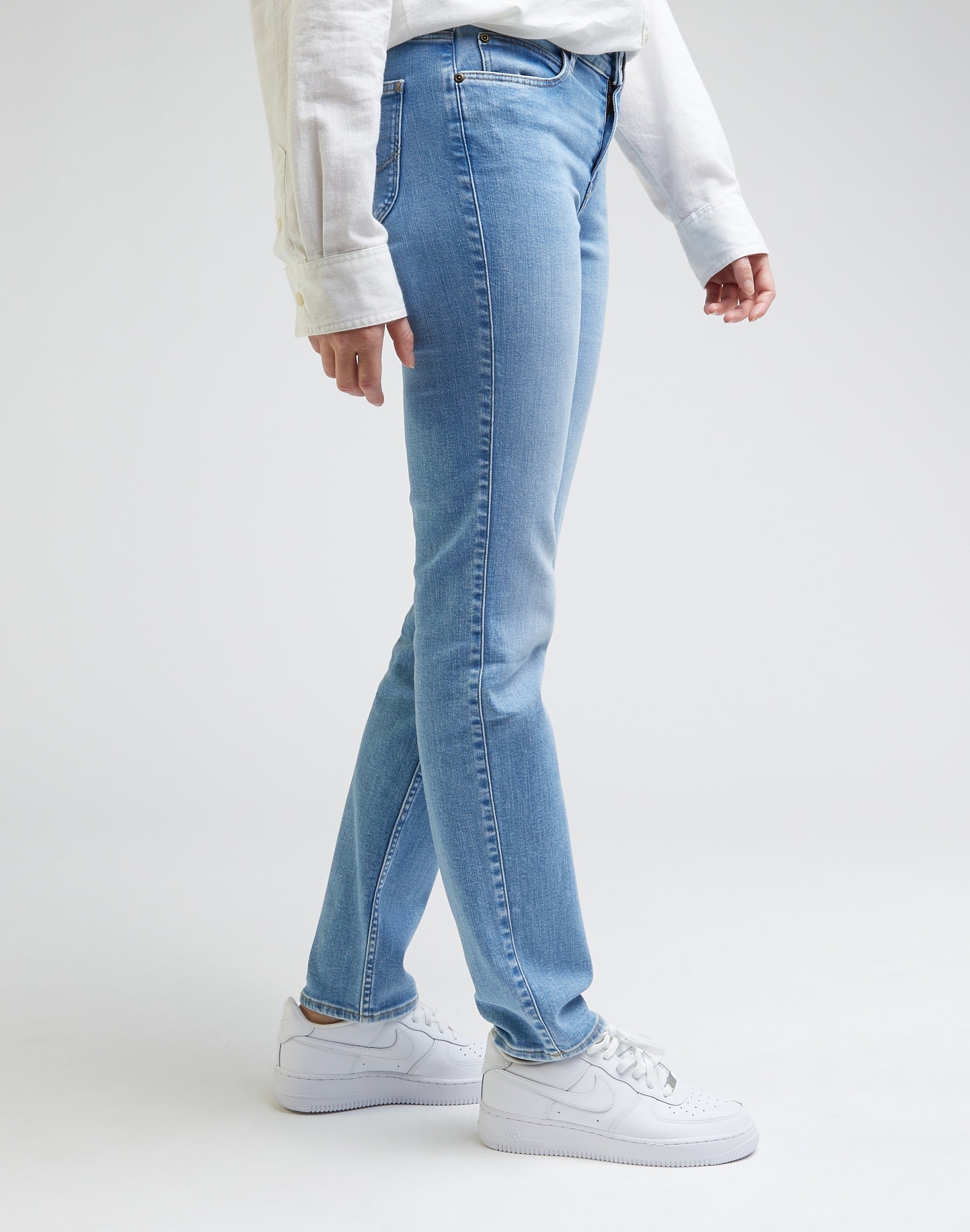 Marion Straight In Rushing In Light Jeans Lee