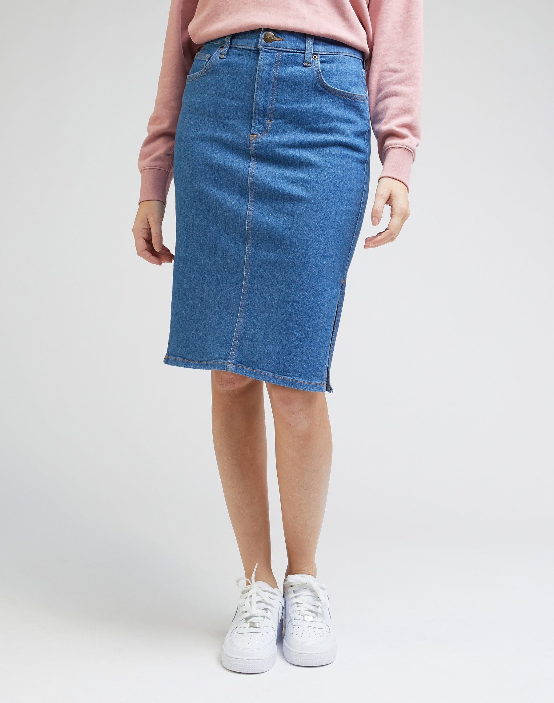 Pencil Skirt in Sienna Bright Skirts Lee