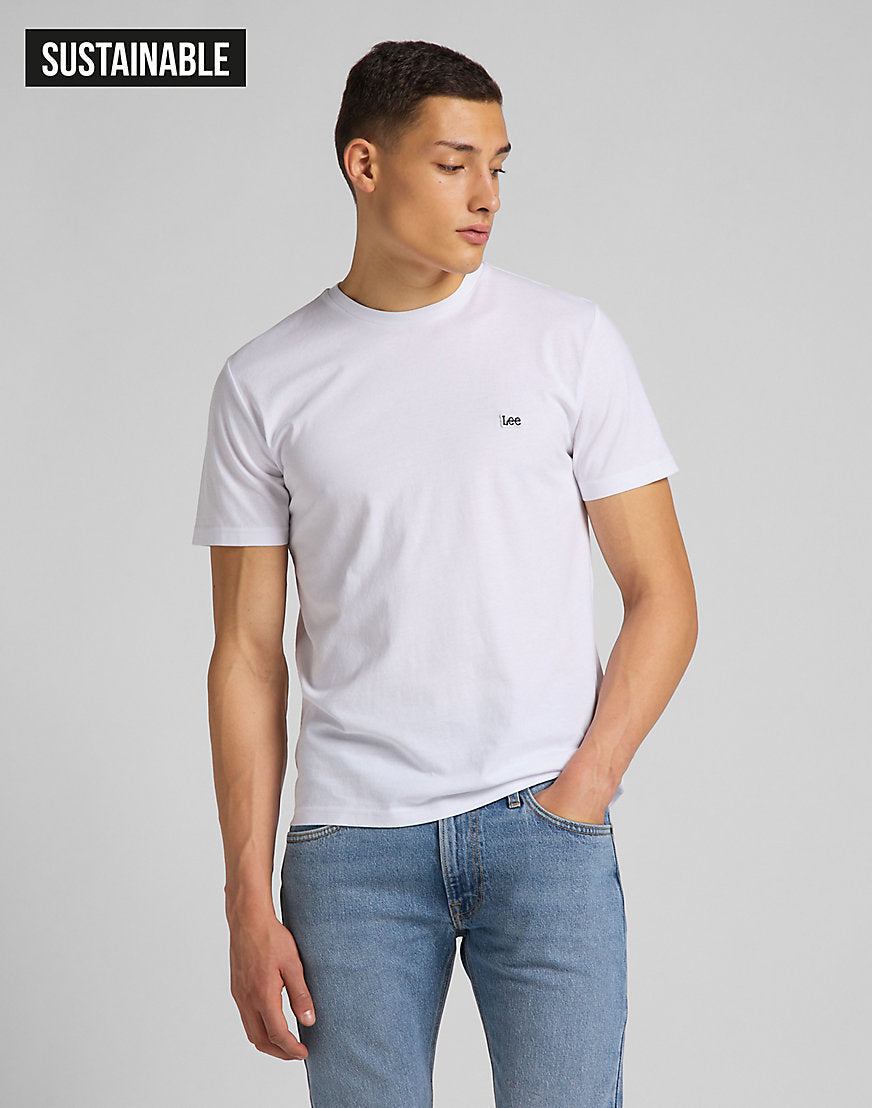 Short Sleeve Patch Logo Tee in White T-Shirts Lee