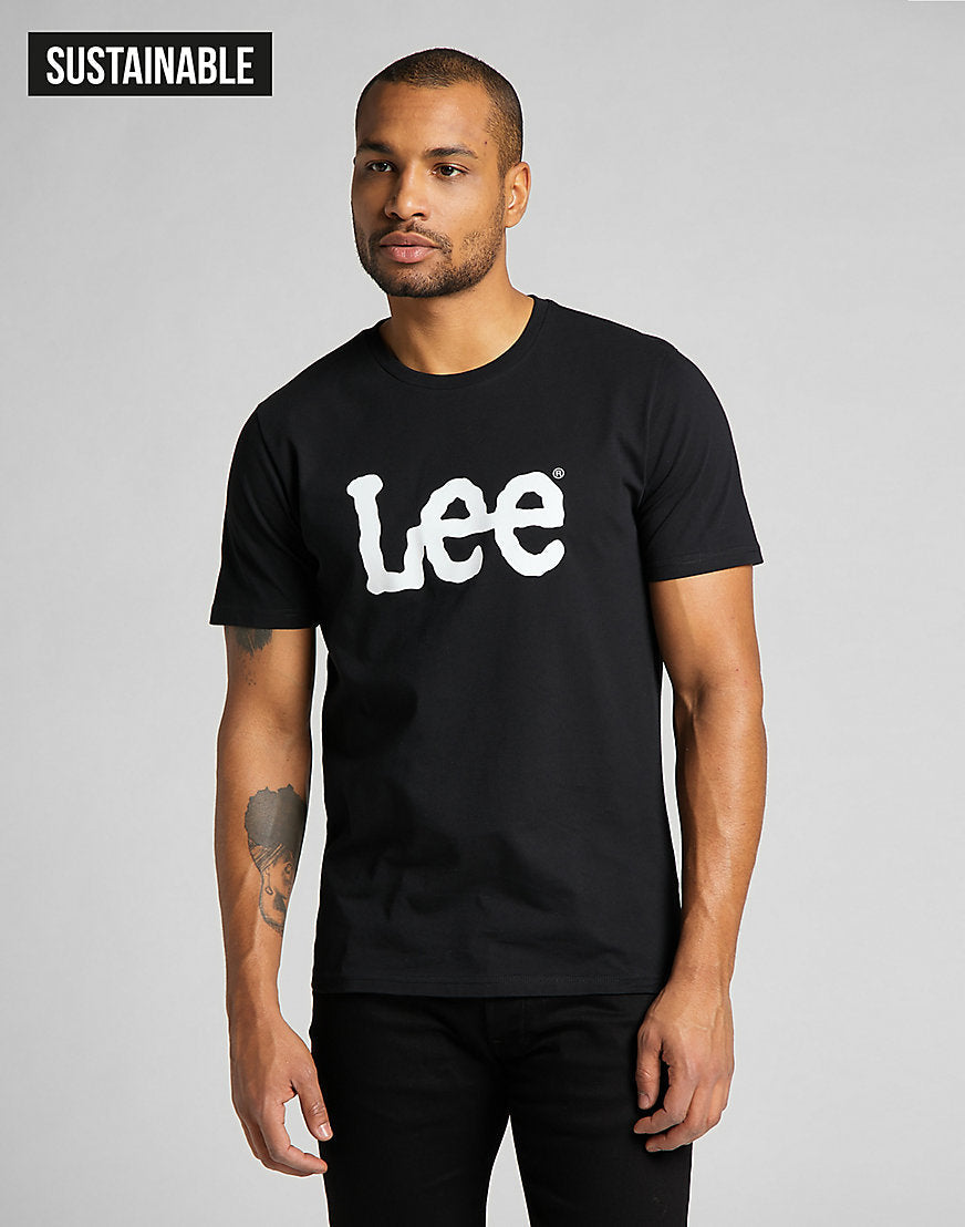 Wobbly Logo Tee in Black T-Shirts Lee