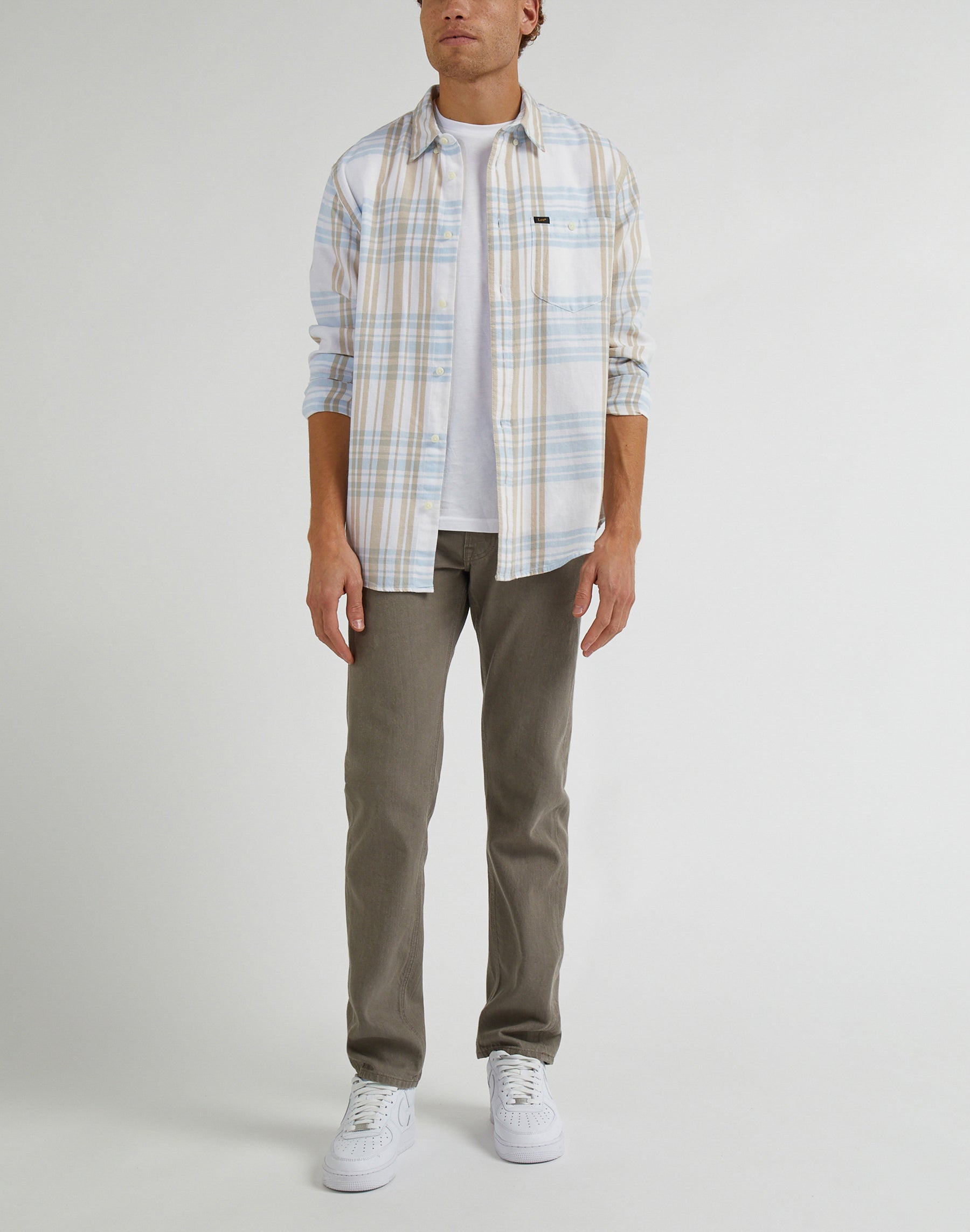Daren Zip Fly Low Stretch in Mushroom Pants Lee