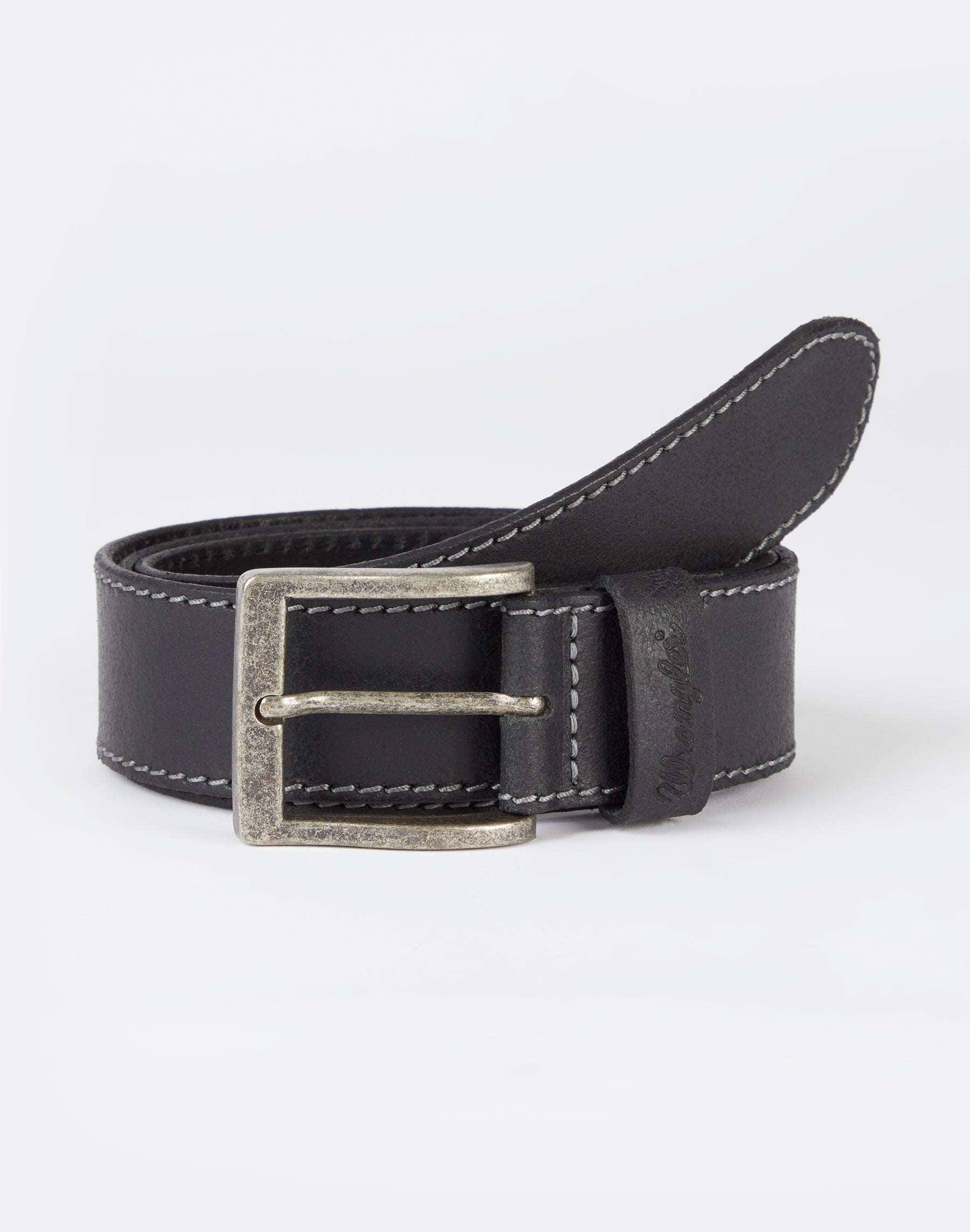 Stitched Belt in Black Belt Wrangler