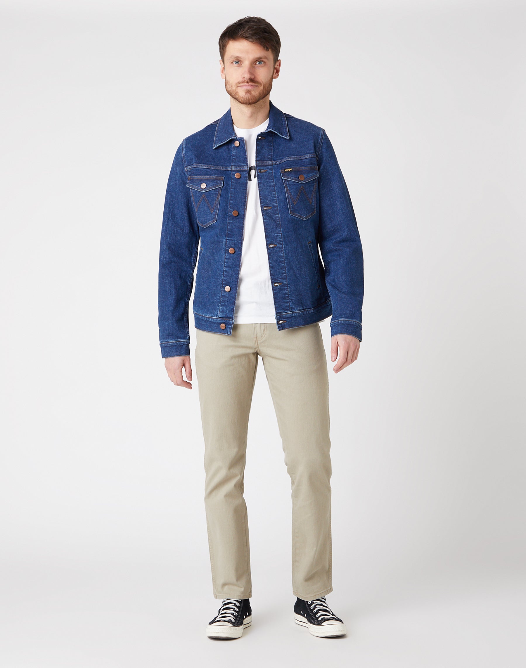 Regular Fit Low Stretch in Camel Pants Wrangler