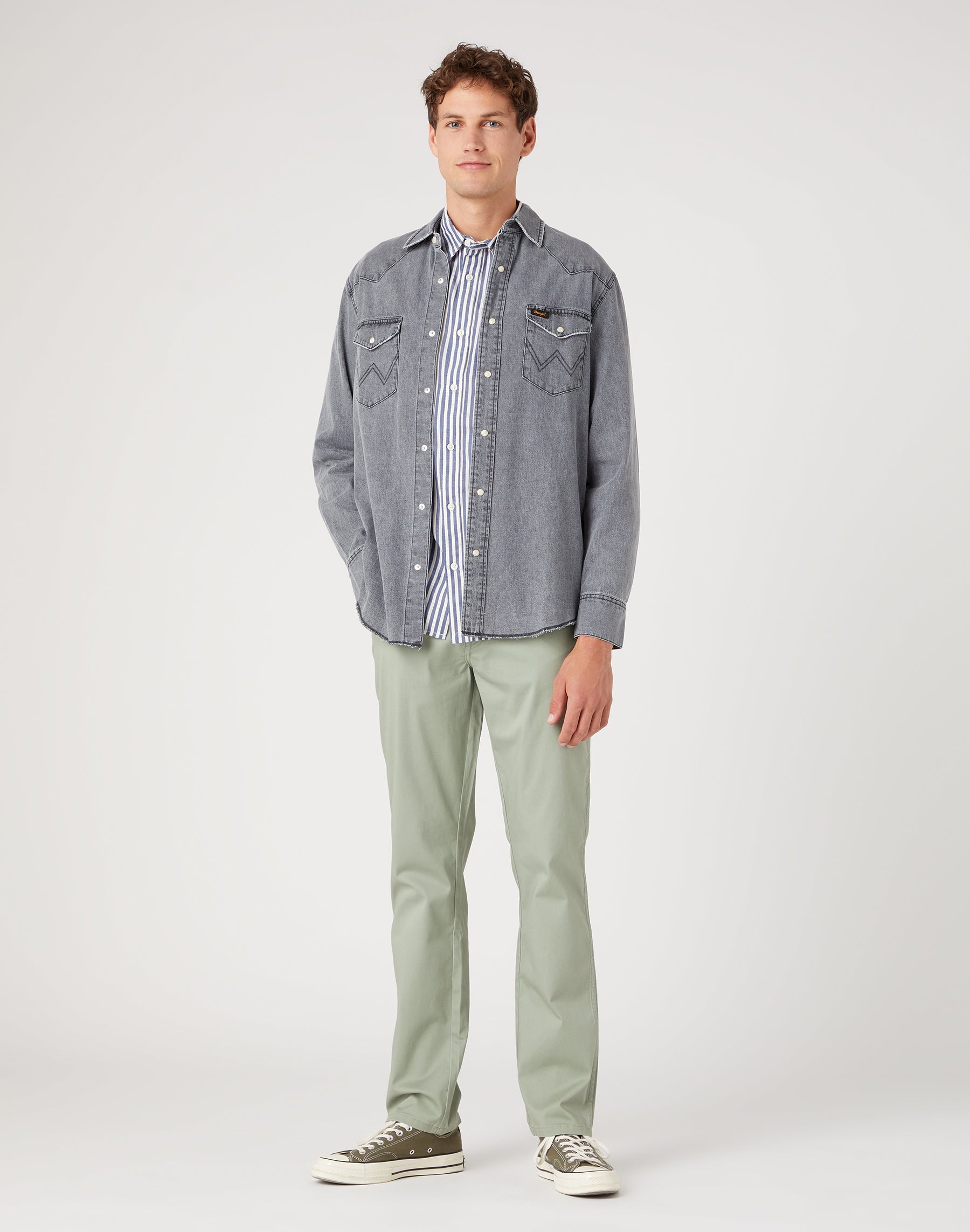 Texas Slim Medium Stretch in Sea Grass Pants Wrangler
