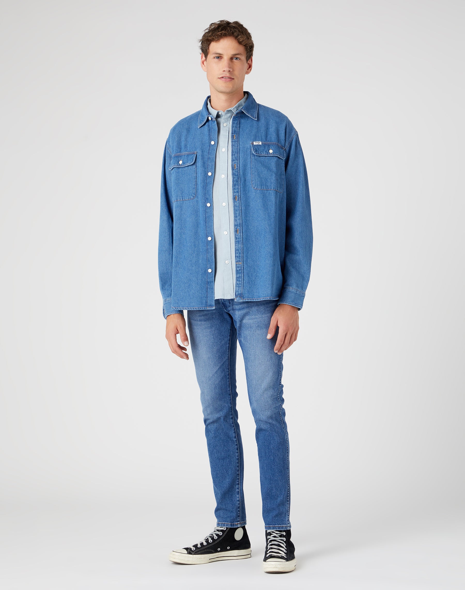 Bryson Low Stretch in Smoke Sea Jeans Wrangler