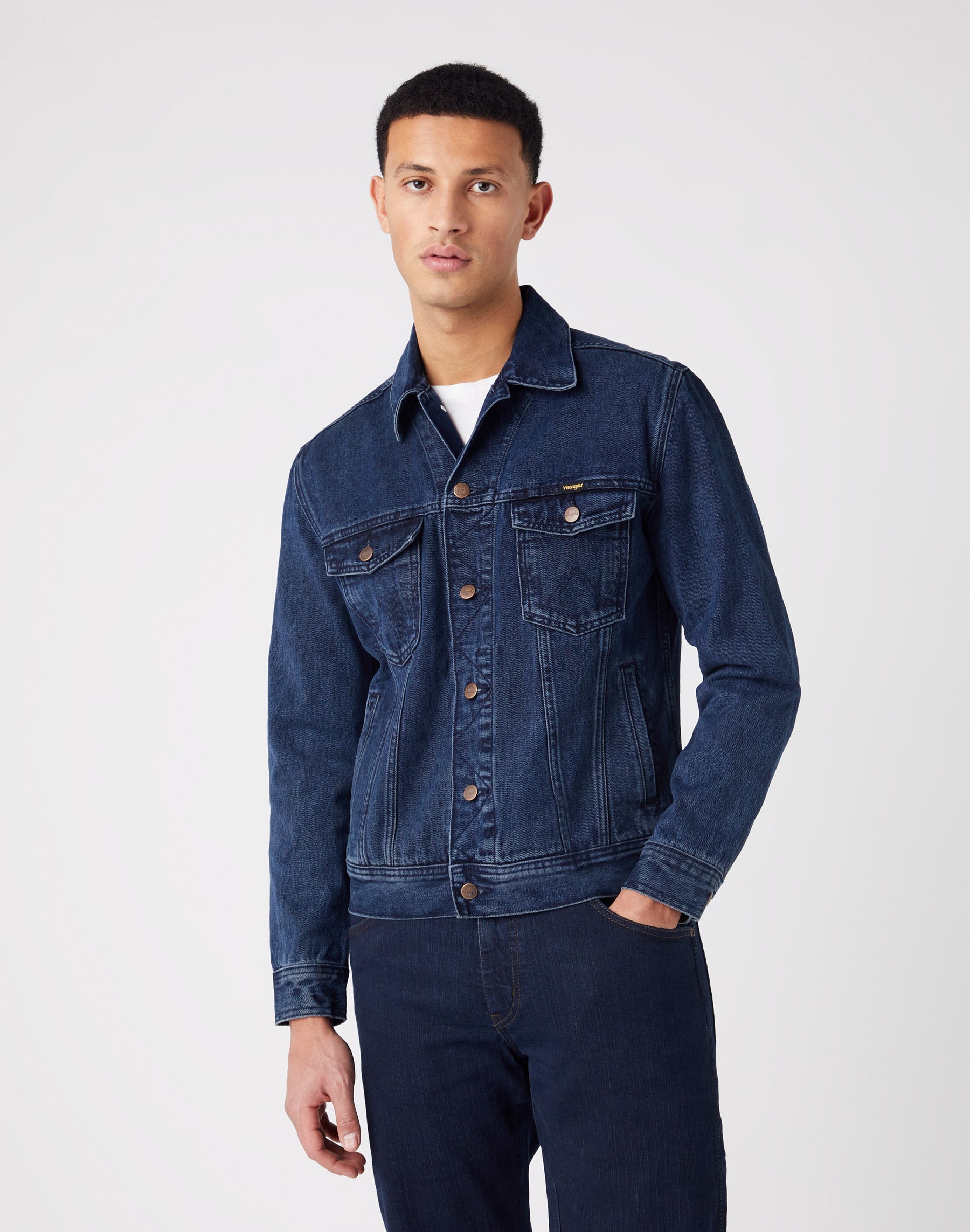 Authentic Jacket in Coalblue Stone Jackets Wrangler