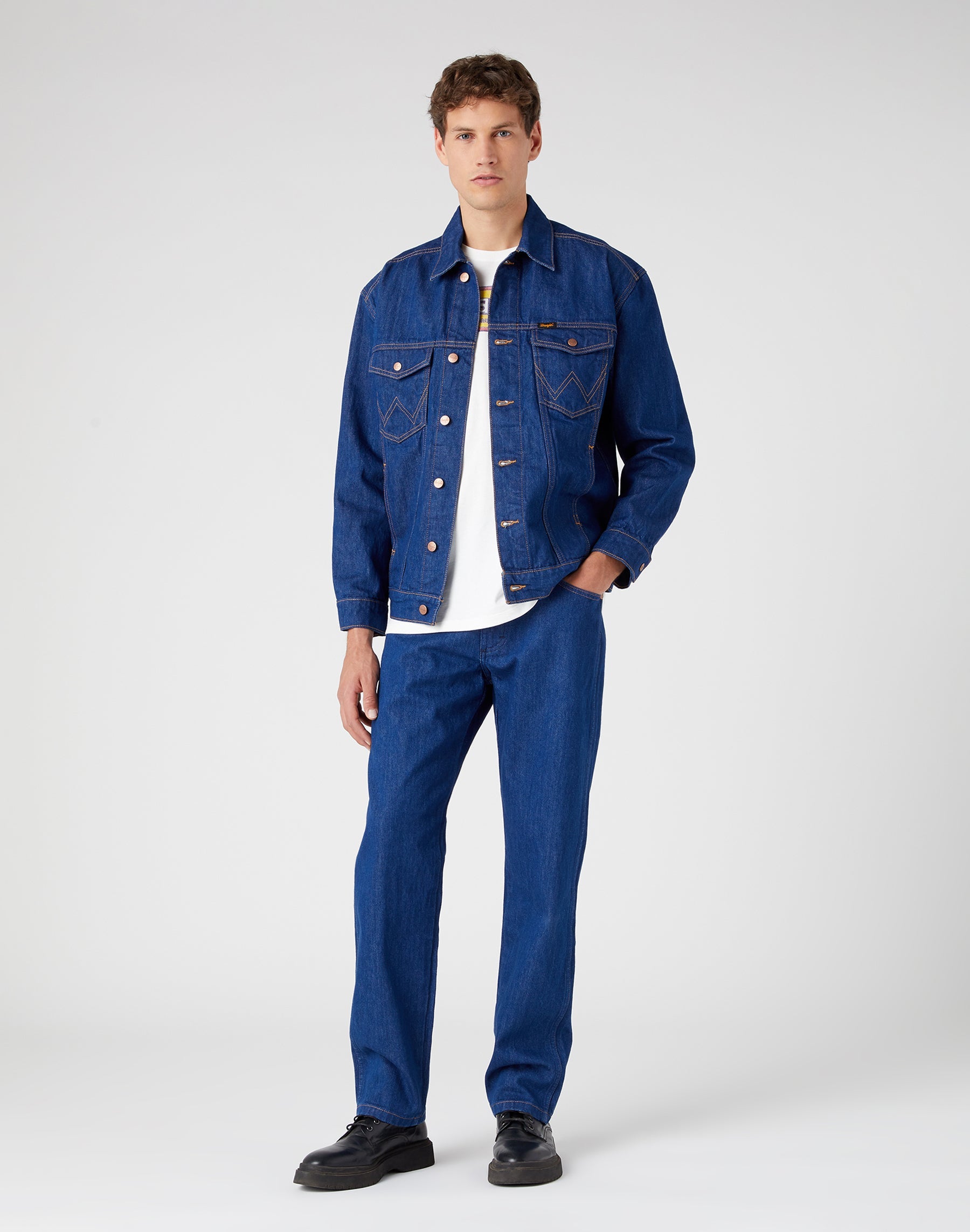 Anti Fit Jacket in Wrangler Blue Jackets Wrangler