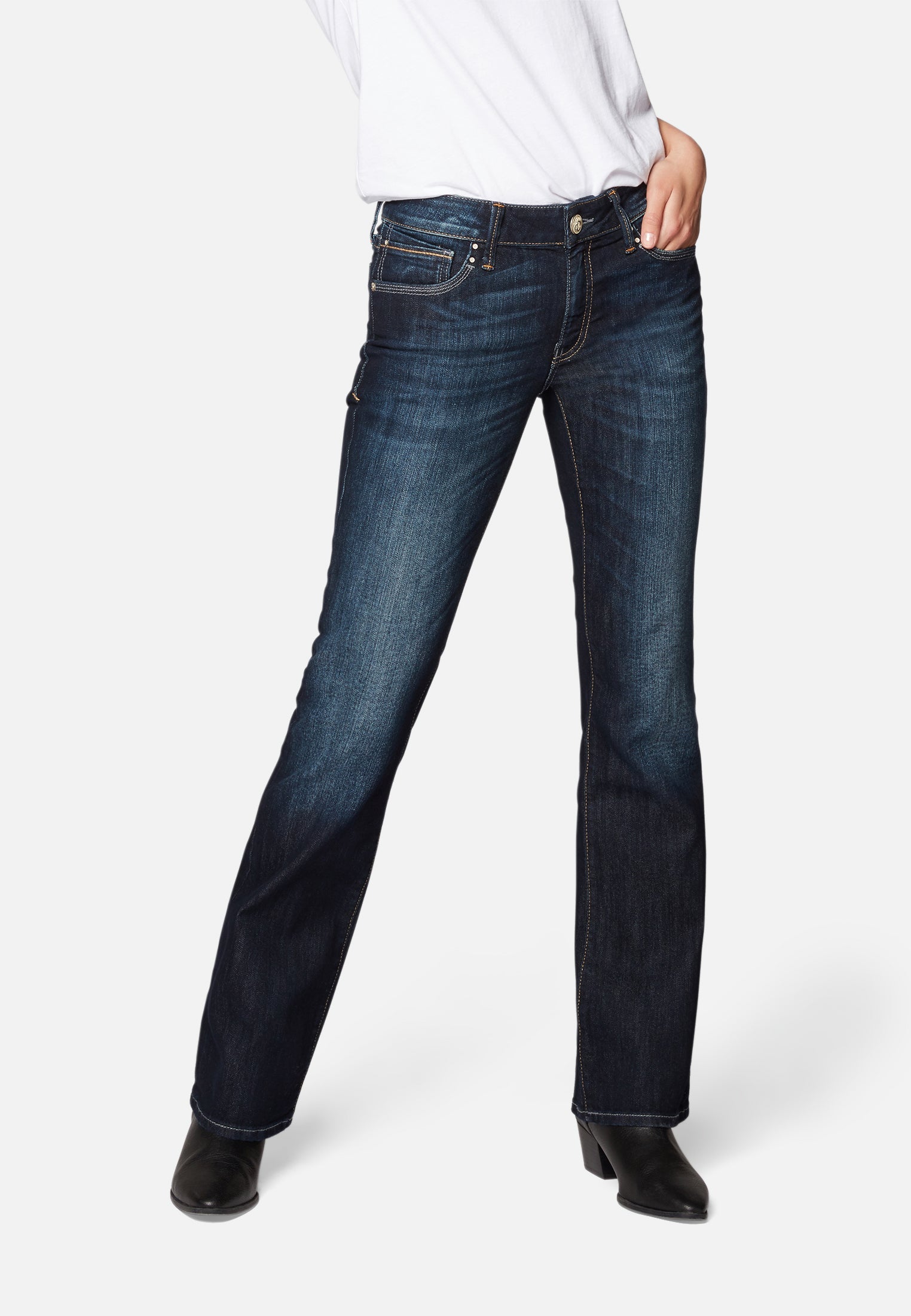 Bella in Rinse Miami Str Jeans Mavi