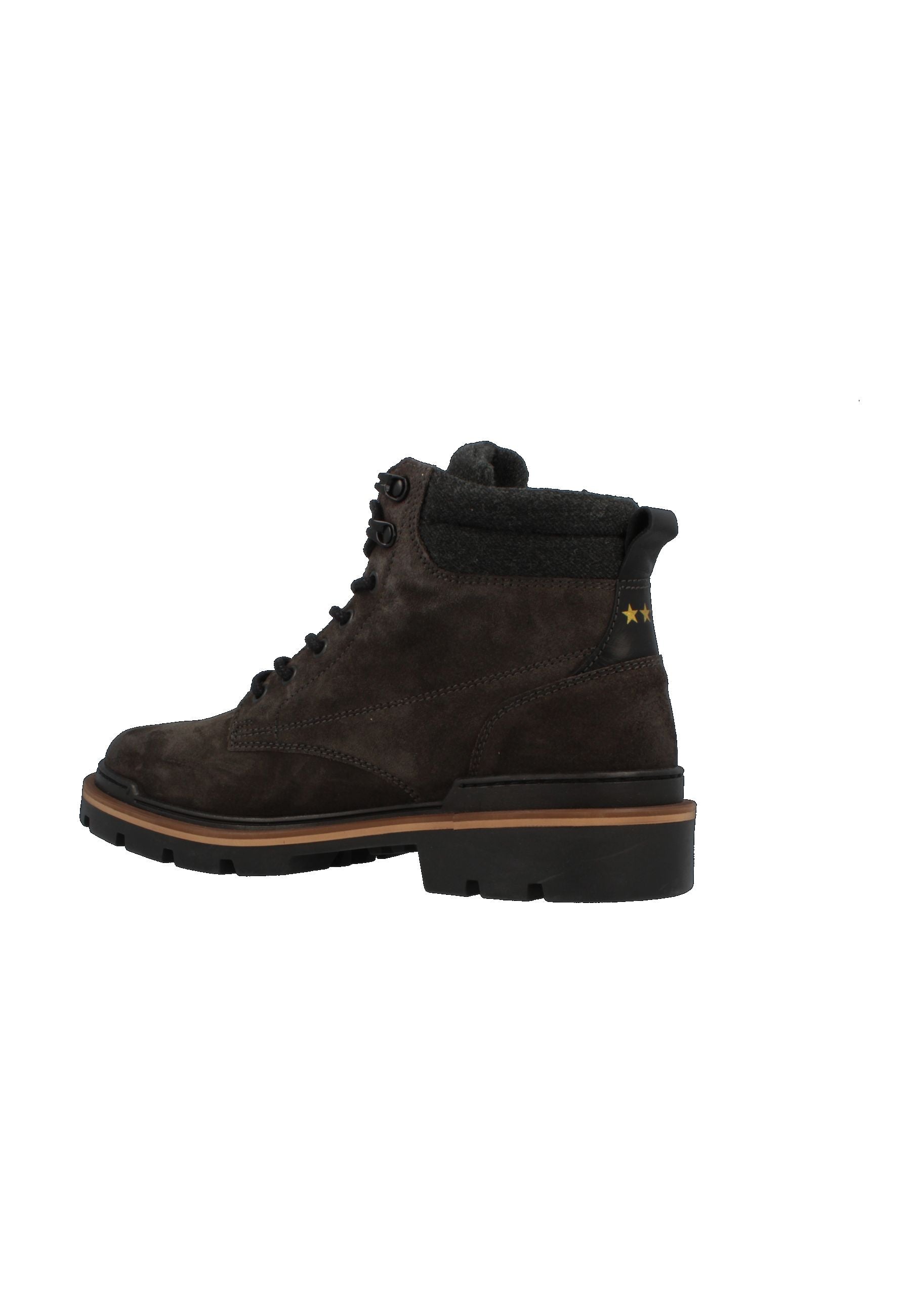 Colma Suede Mid in Dark Shadow Lace Up Ankle Boots Pantofola d'Oro   