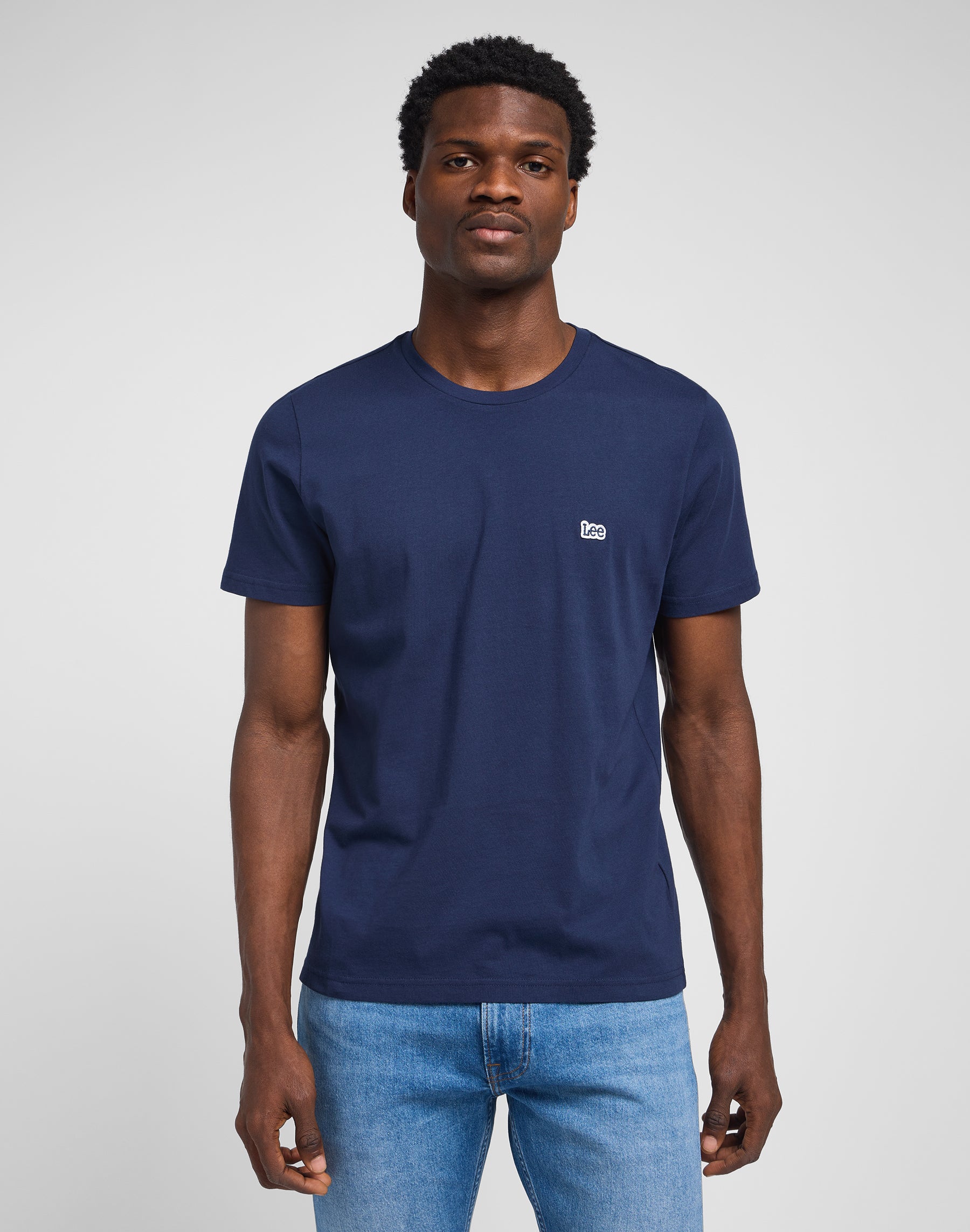 Patch Logo Tee in Navy T-Shirts Lee