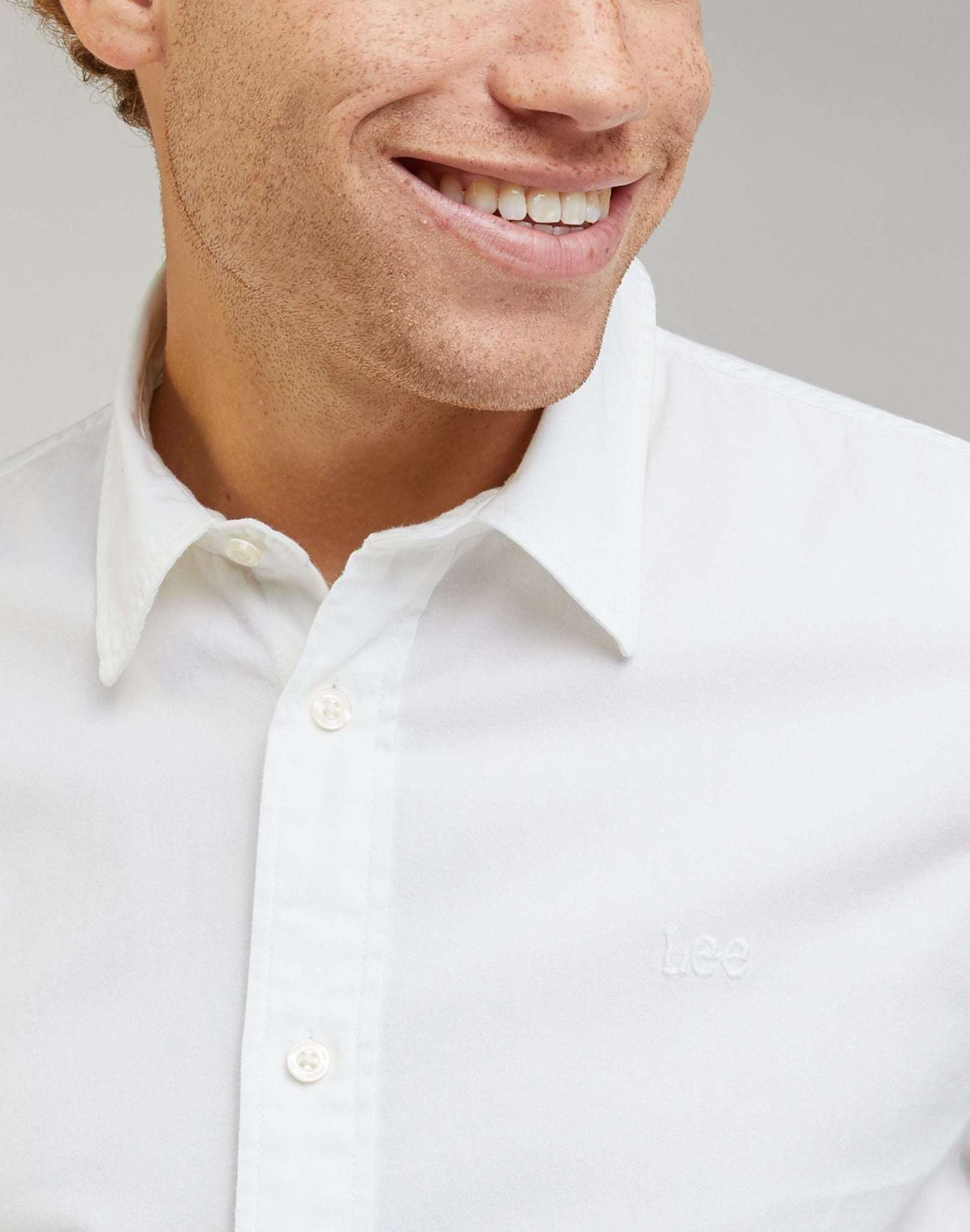 Patch Shirt in Bright White Shirts Lee   