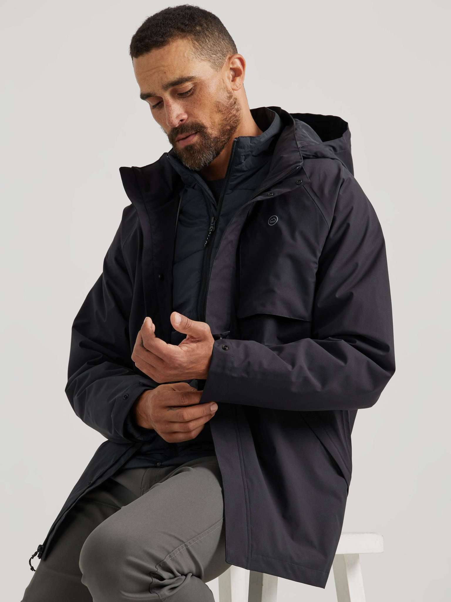 Waterproof Jacket in Jet Black Jackets Wrangler   