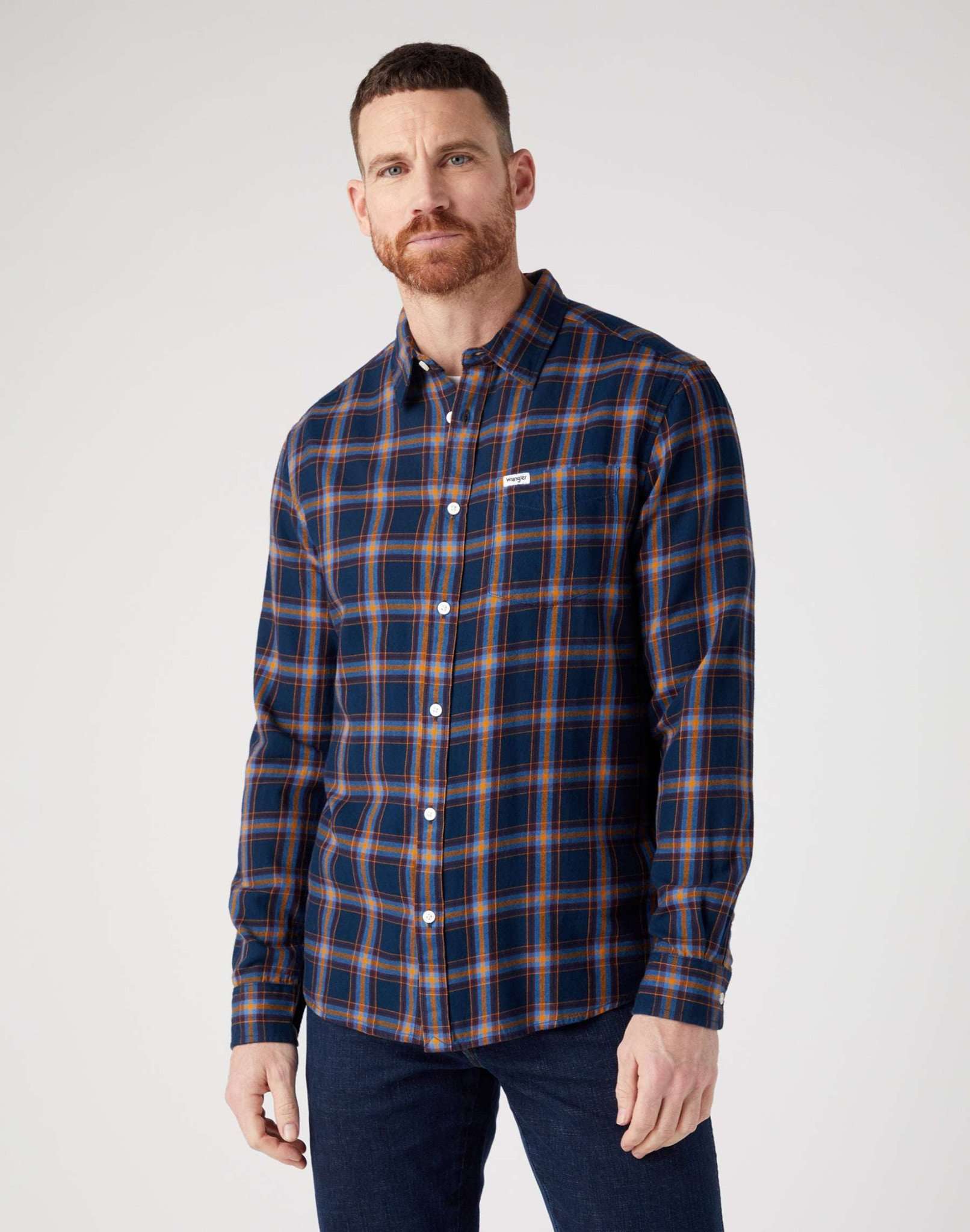 1 Pocket Shirt in Navy Shirts Wrangler   