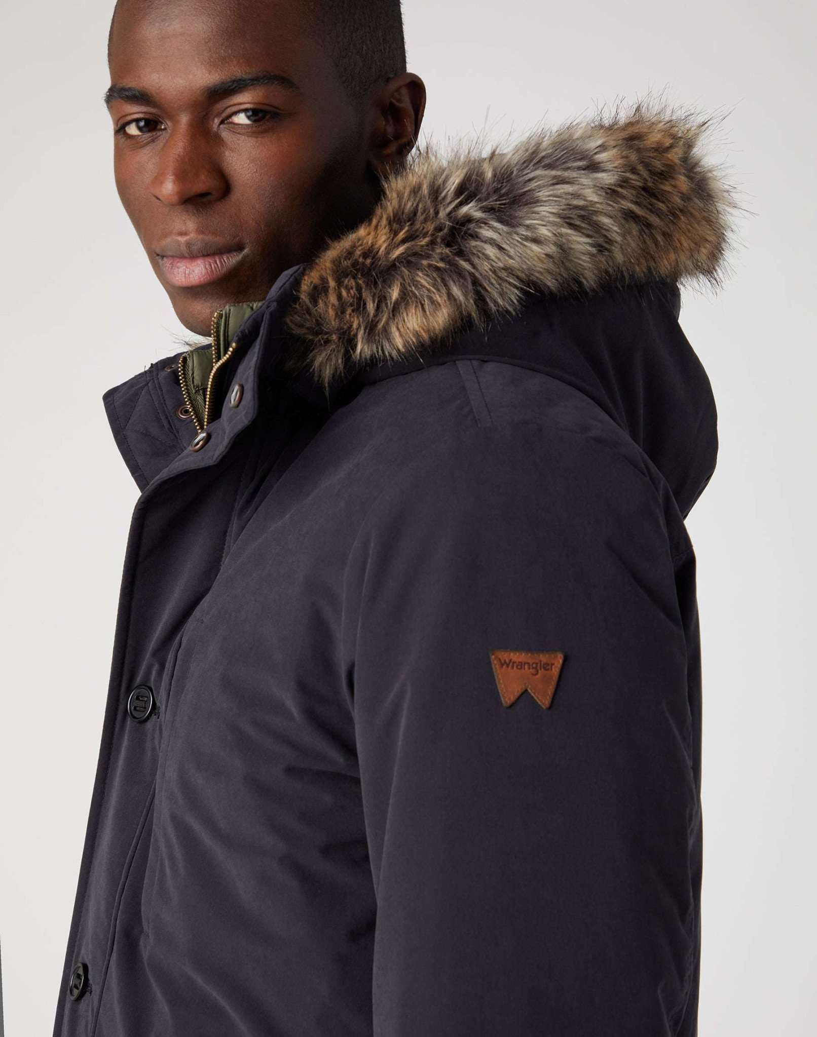 2 In 1 Parka Jacket in Black Jackets Wrangler   