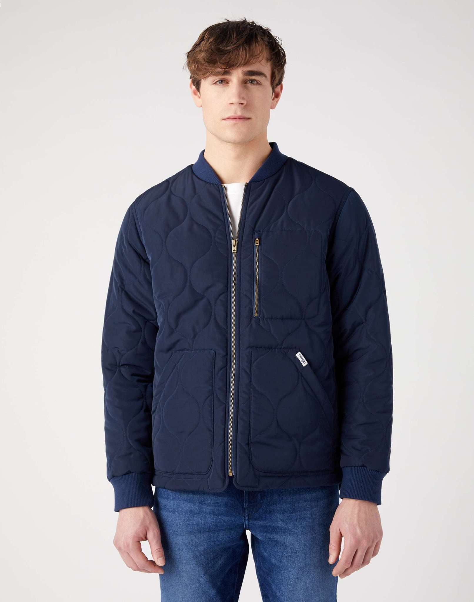 Padded Jacket in Navy Jackets Wrangler   