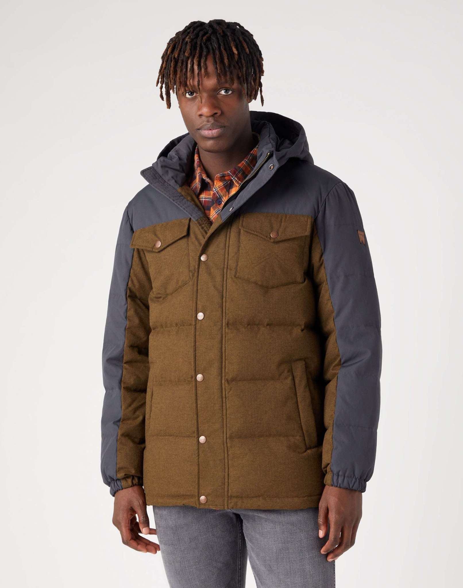 Down Jacket in Faded Black Jackets Wrangler   