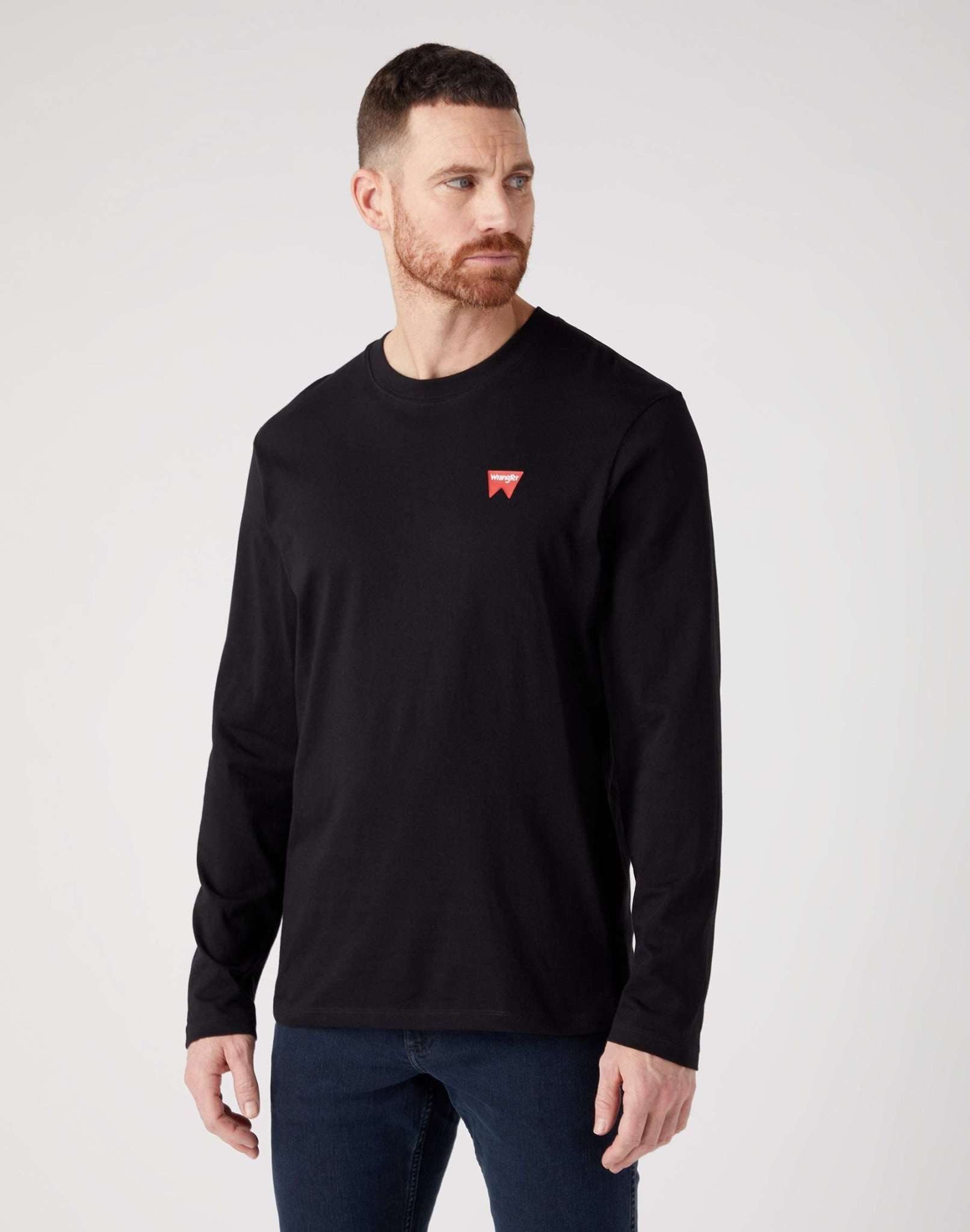 LS Sign Off Tee in Black Sweater Wrangler   