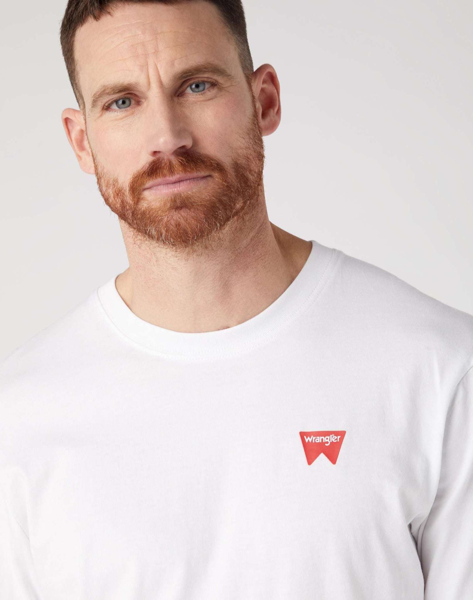 LS Sign Off Tee in White Sweater Wrangler   