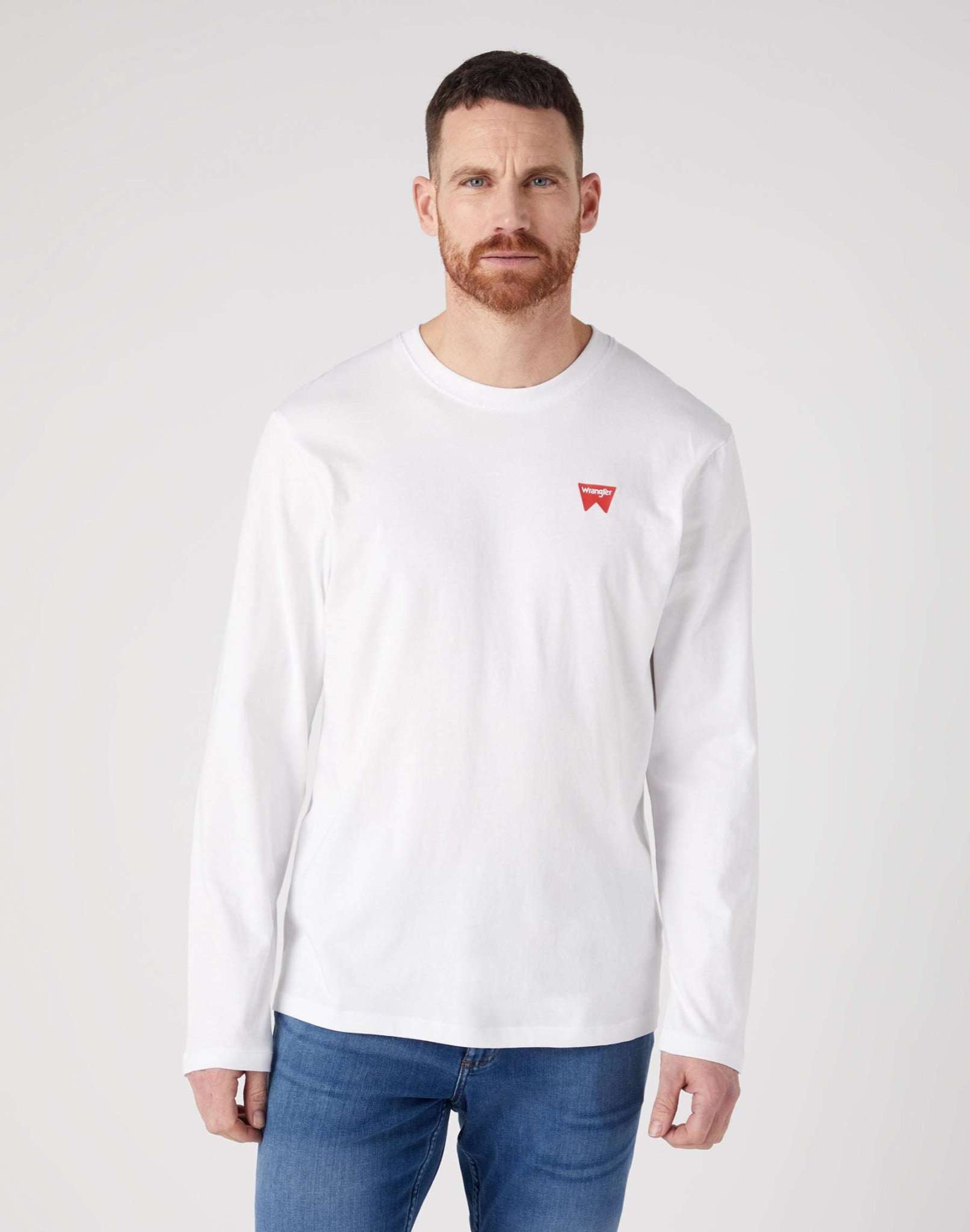 LS Sign Off Tee in White Sweater Wrangler   