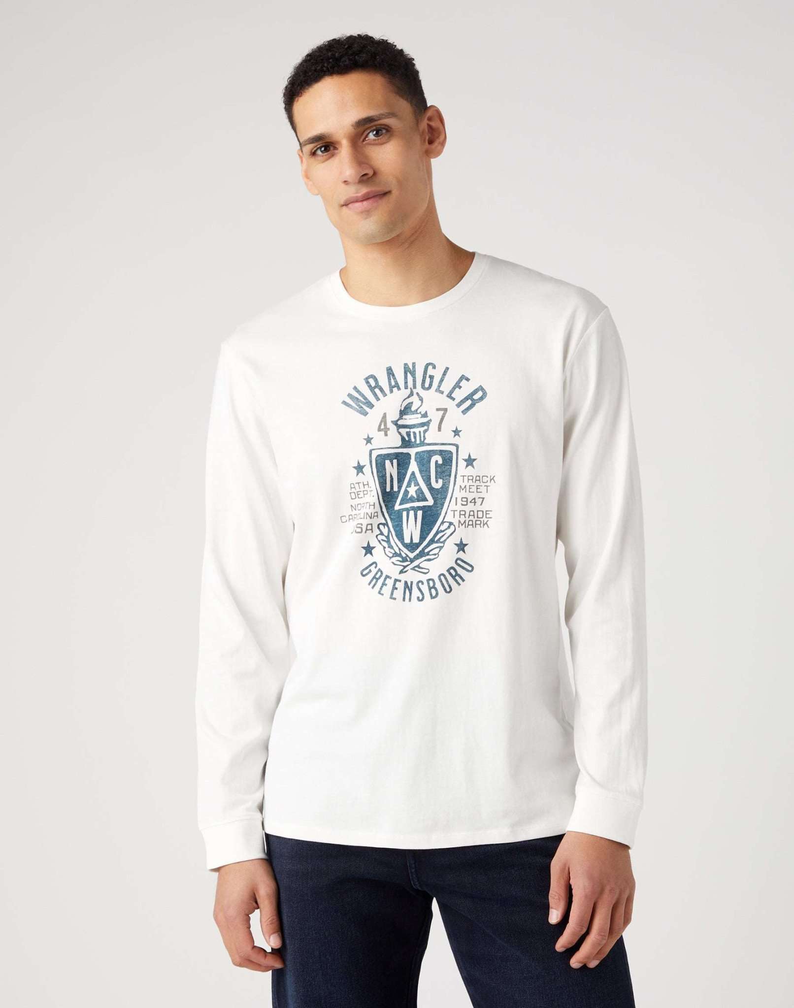 Americana Tee in Whisper White Sweater Wrangler   