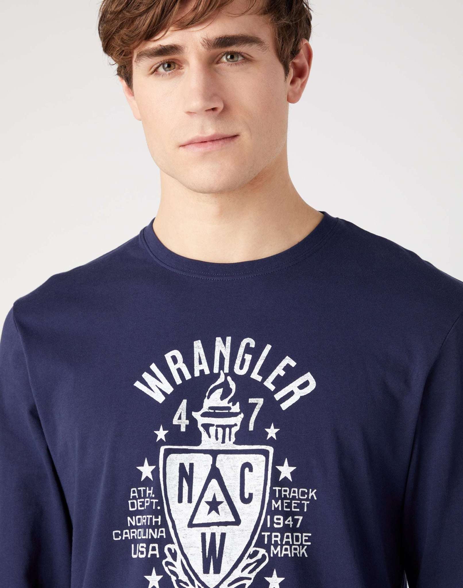 Americana Tee in Navy Sweater Wrangler   