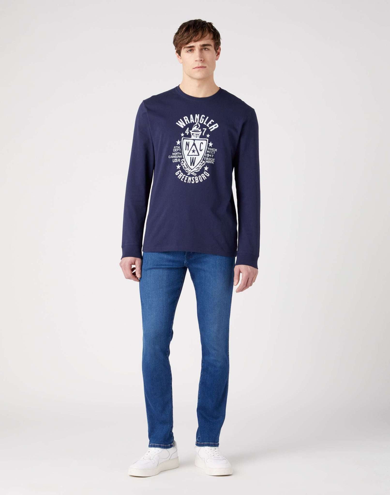 Americana Tee in Navy Sweater Wrangler   