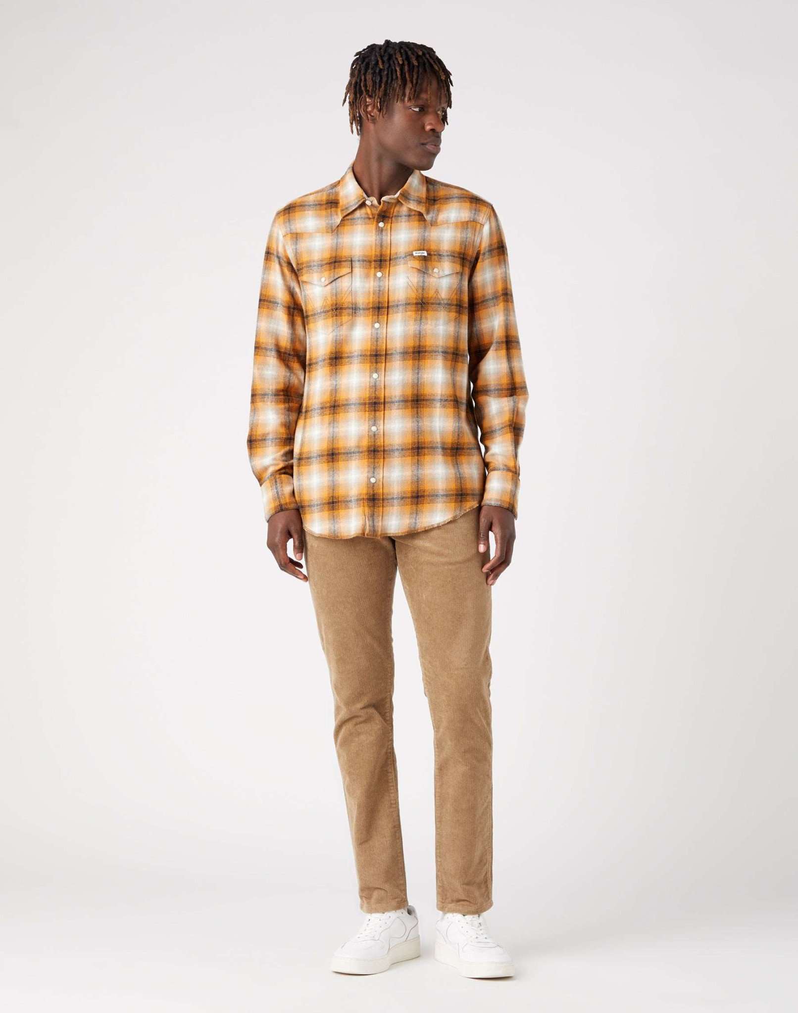 LS Western Shirt in Golden Oak Shirts Wrangler   