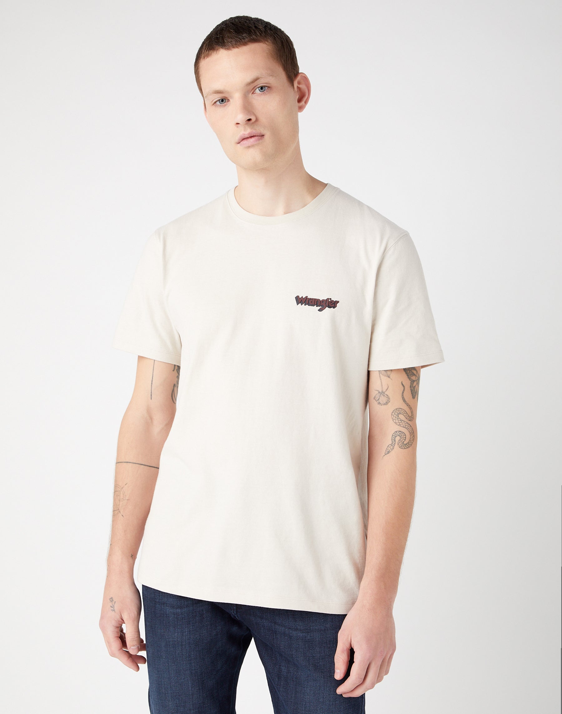 Graphic Logo Tee in Rainy Day T-Shirts Wrangler   