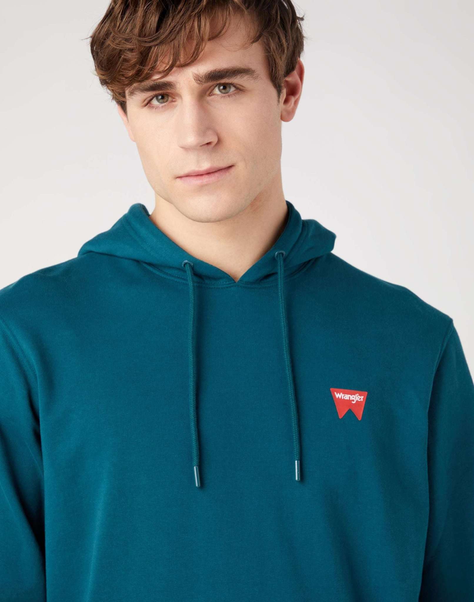 Sign Off Hoodie in Deep Teal Green Hoodie Wrangler   