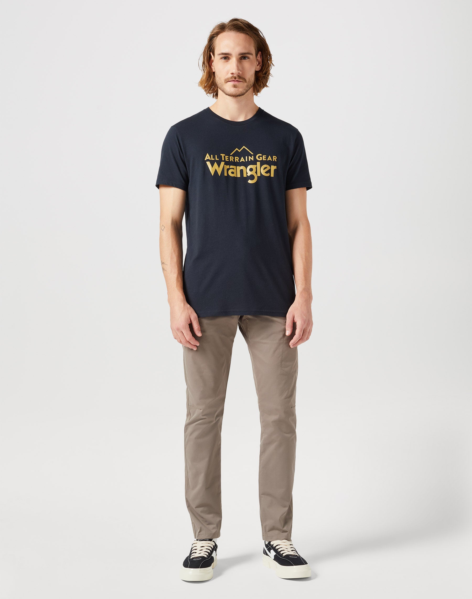 Logo Tee in Jet Black T-Shirts Wrangler   