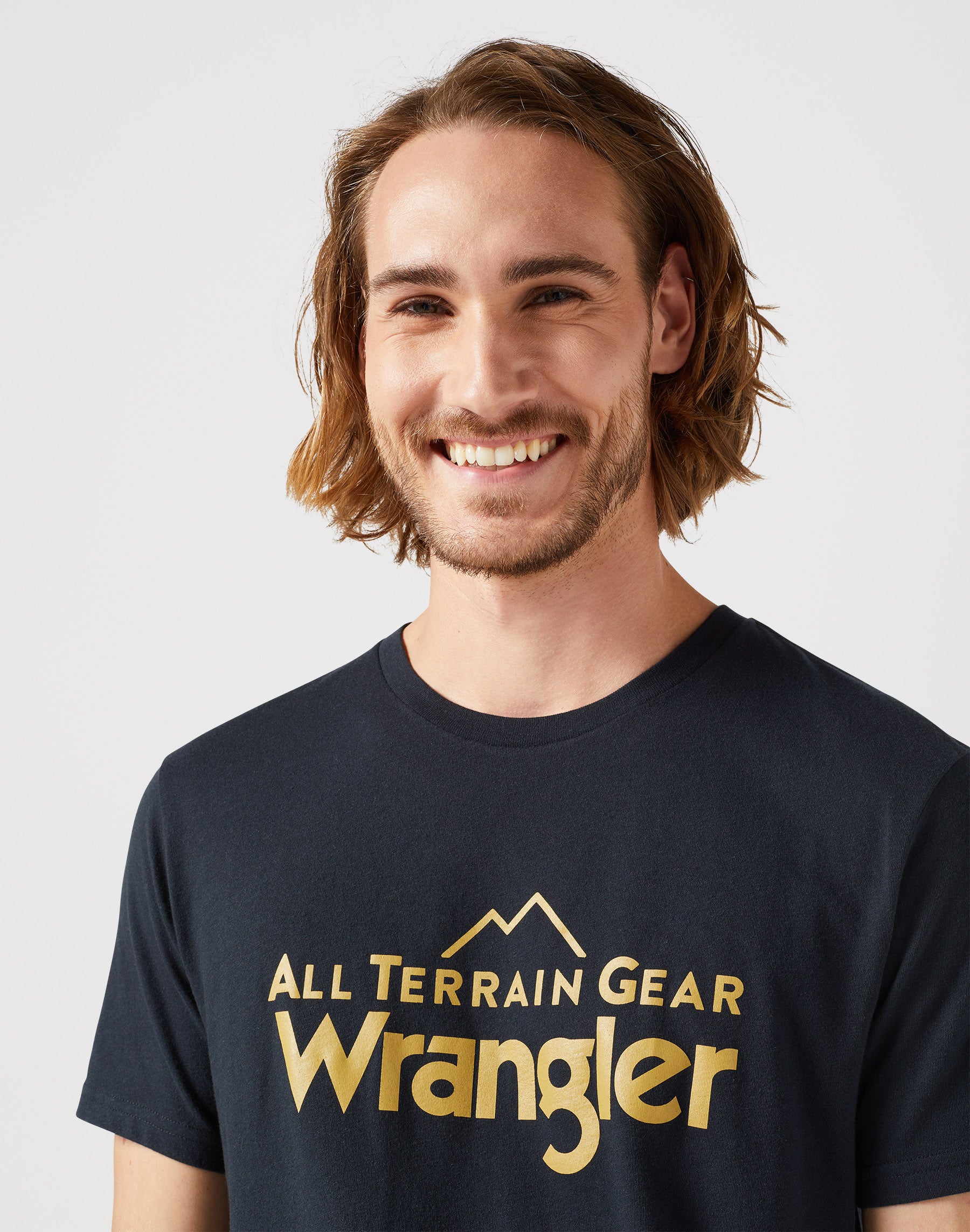 Logo Tee in Jet Black T-Shirts Wrangler   