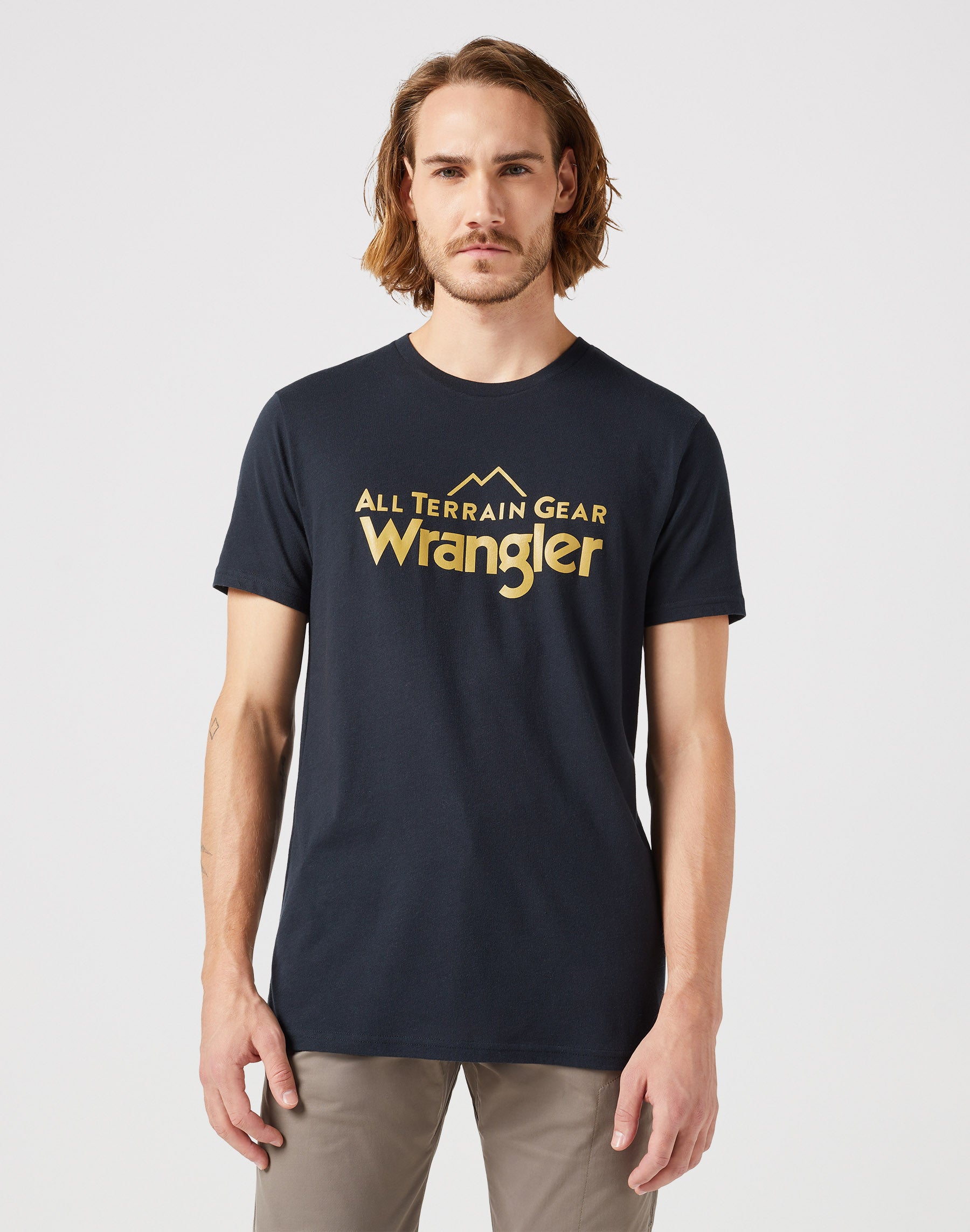 Logo Tee in Jet Black T-Shirts Wrangler   