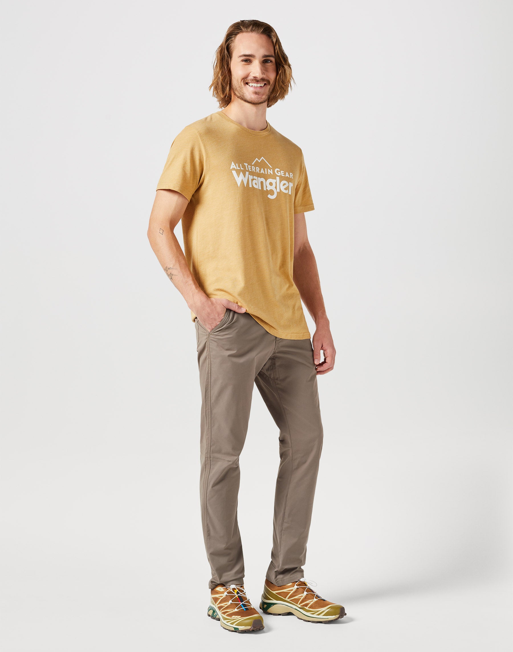 Logo Tee in Antelope T-Shirts Wrangler   