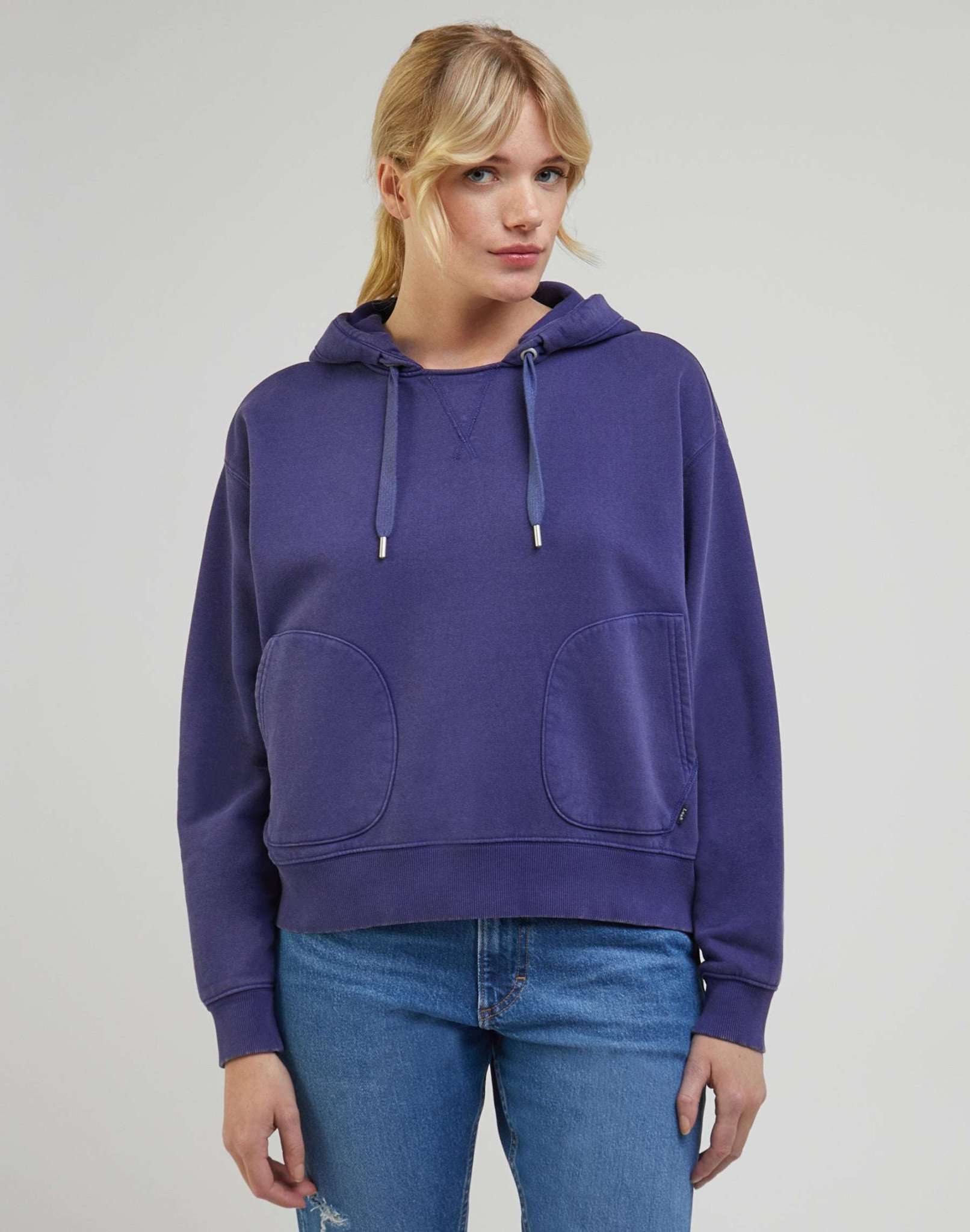 Relaxed Hoodie in Blueberry Hooded Sweater Lee   