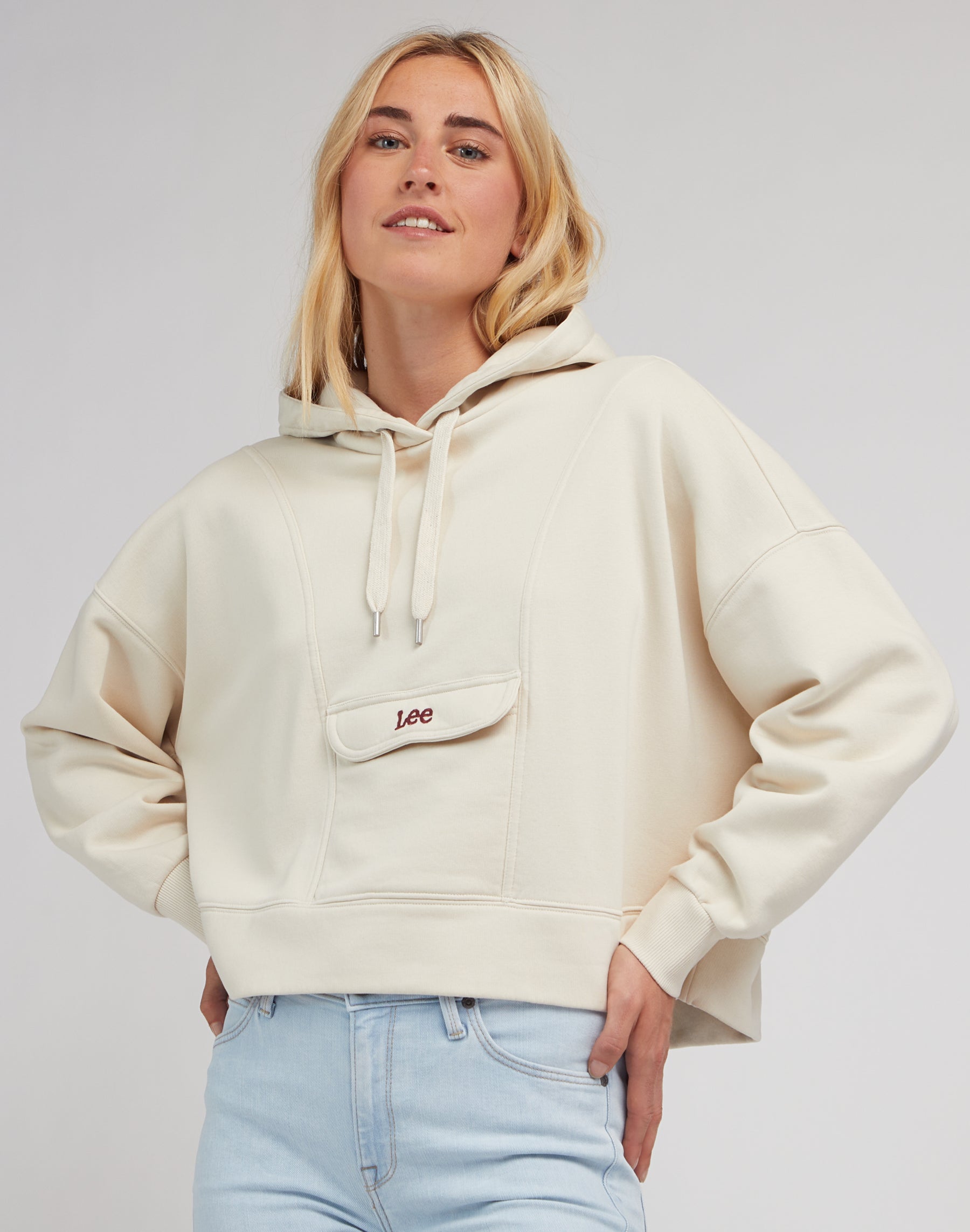 Vintage hoodie in Soy Bean hoodie Lee   