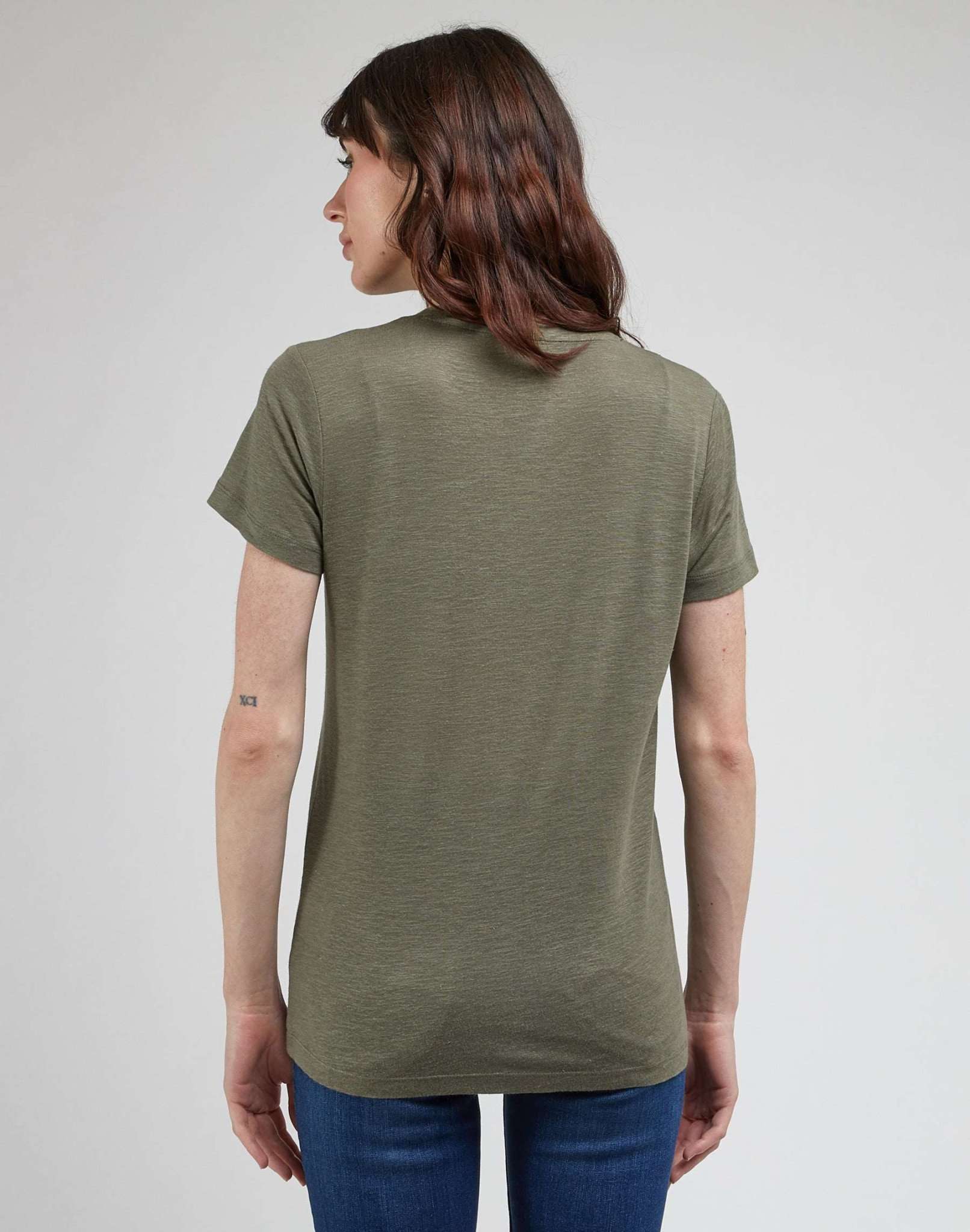 V Neck Tee in Olive Grove T-Shirts Lee   