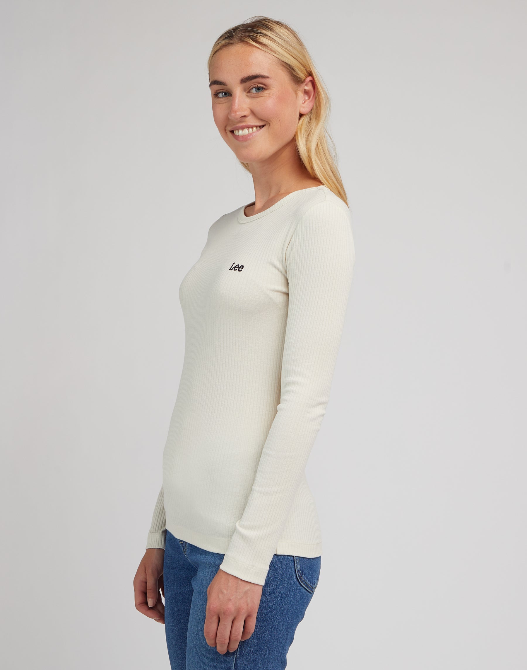 Longsleeves Rib Tee in Soy Bean shirts Lee   