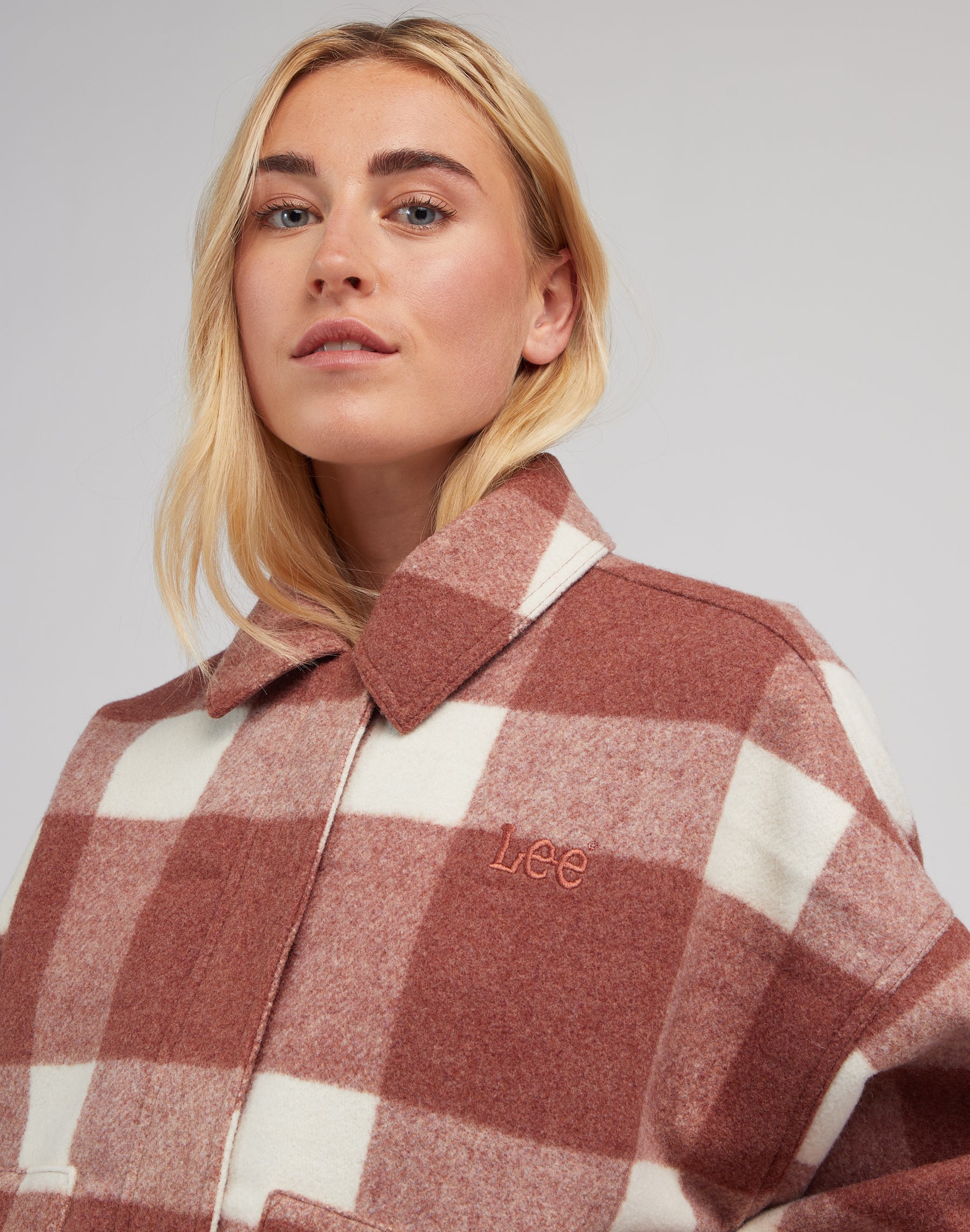 Wool Jacket in Ruby Cocoa Jackets Lee   