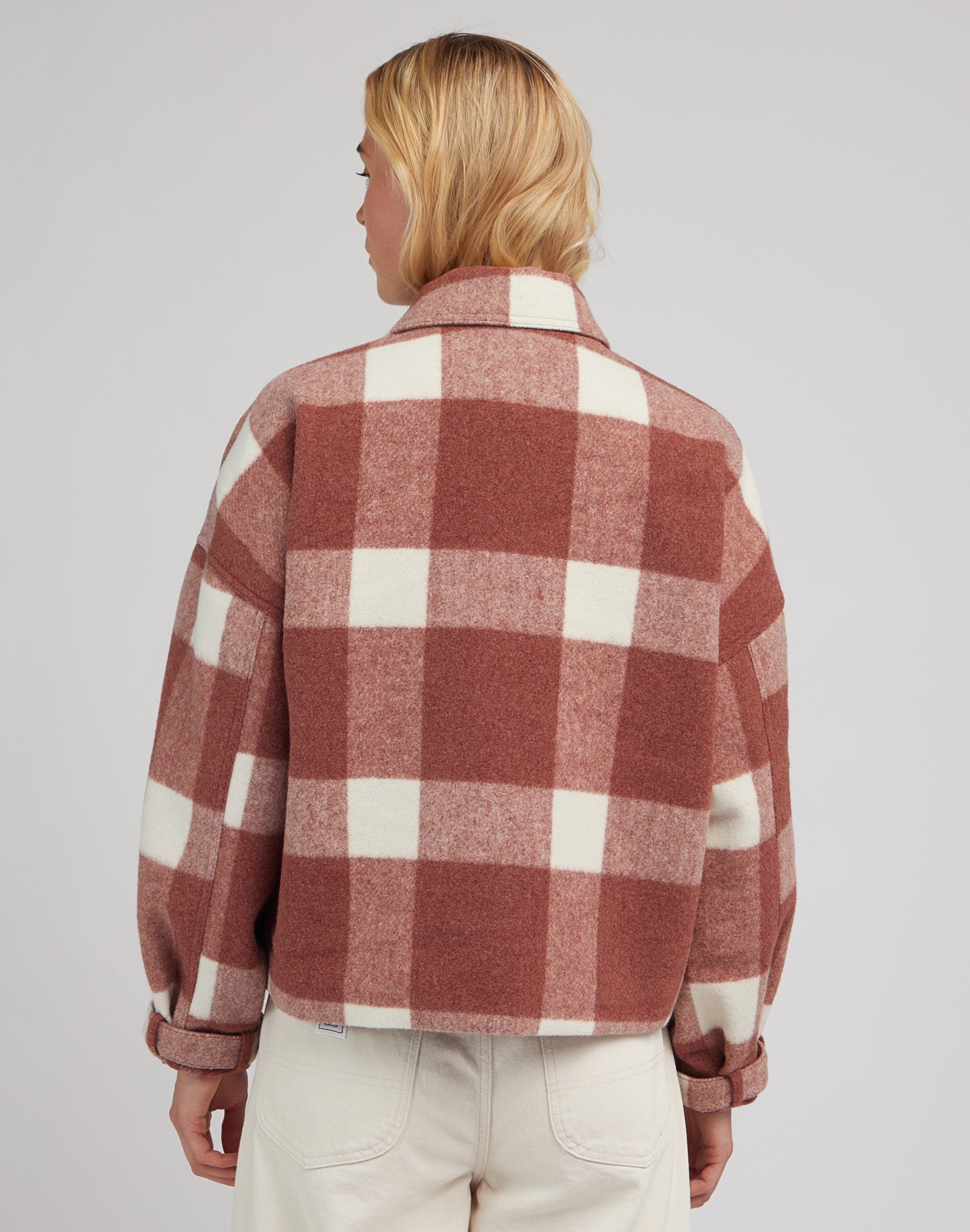 Wool Jacket in Ruby Cocoa Jackets Lee   