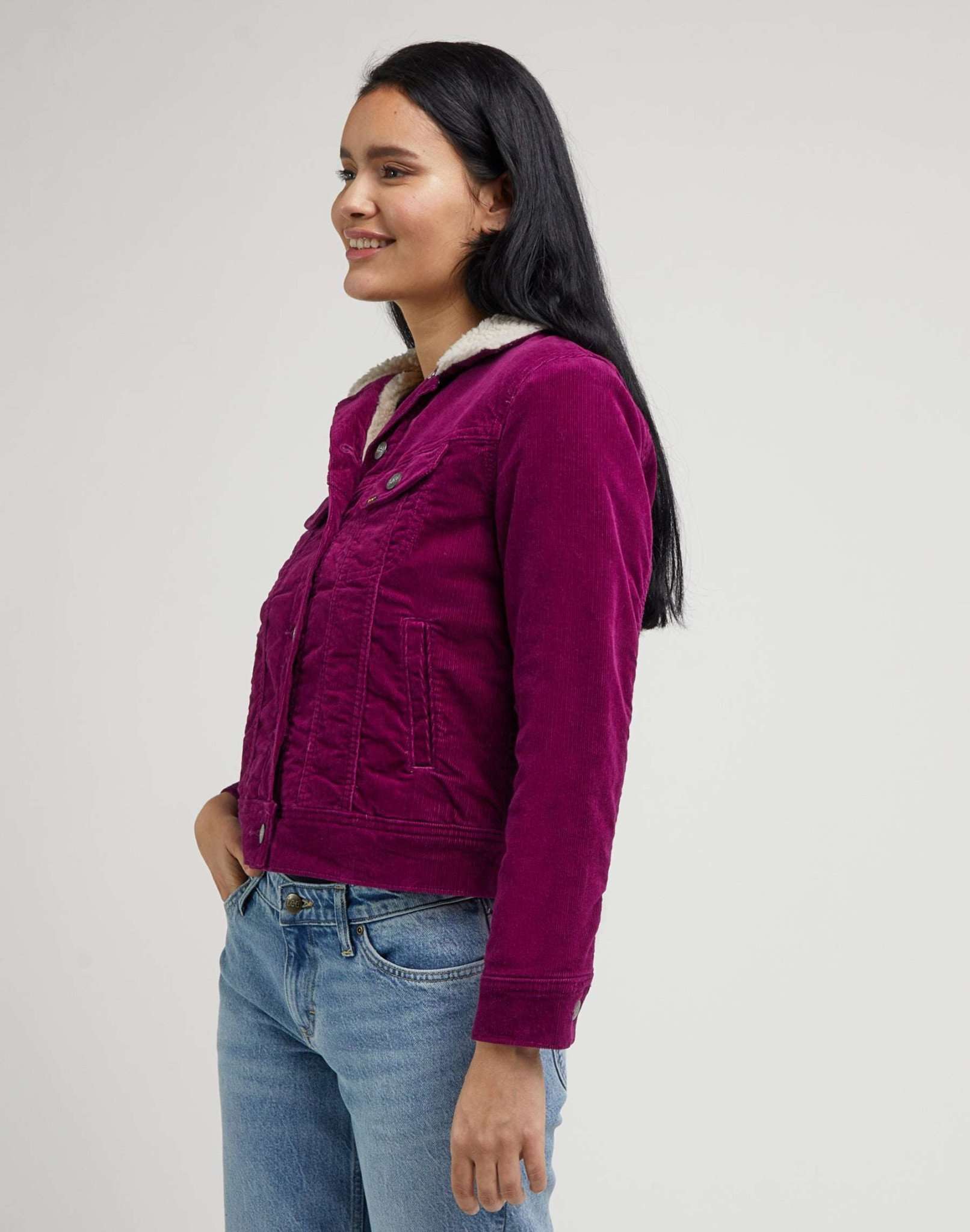 Sherpa Rider Jacket in Foxy Violet Jackets Lee   