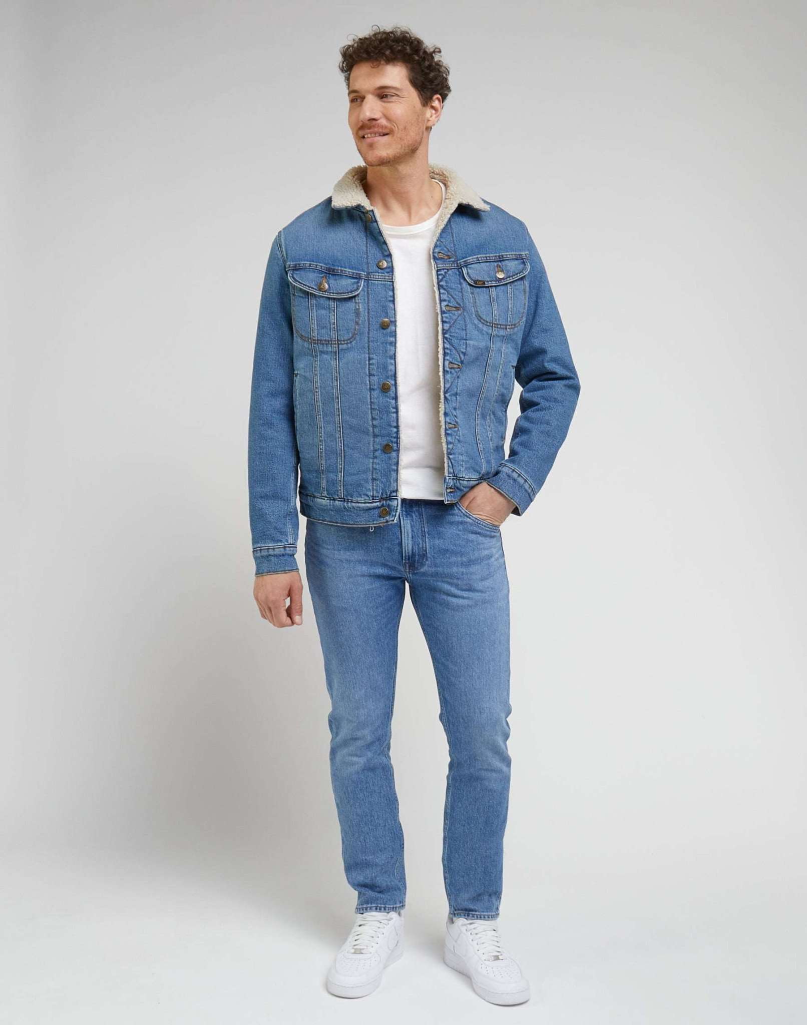 Sherpa Jacket in True Blue Jackets Lee   