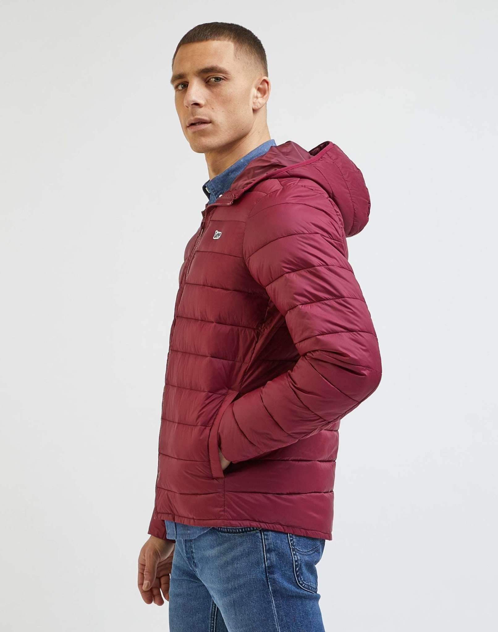 Light Puffer Jacket in Port Jackets Lee   