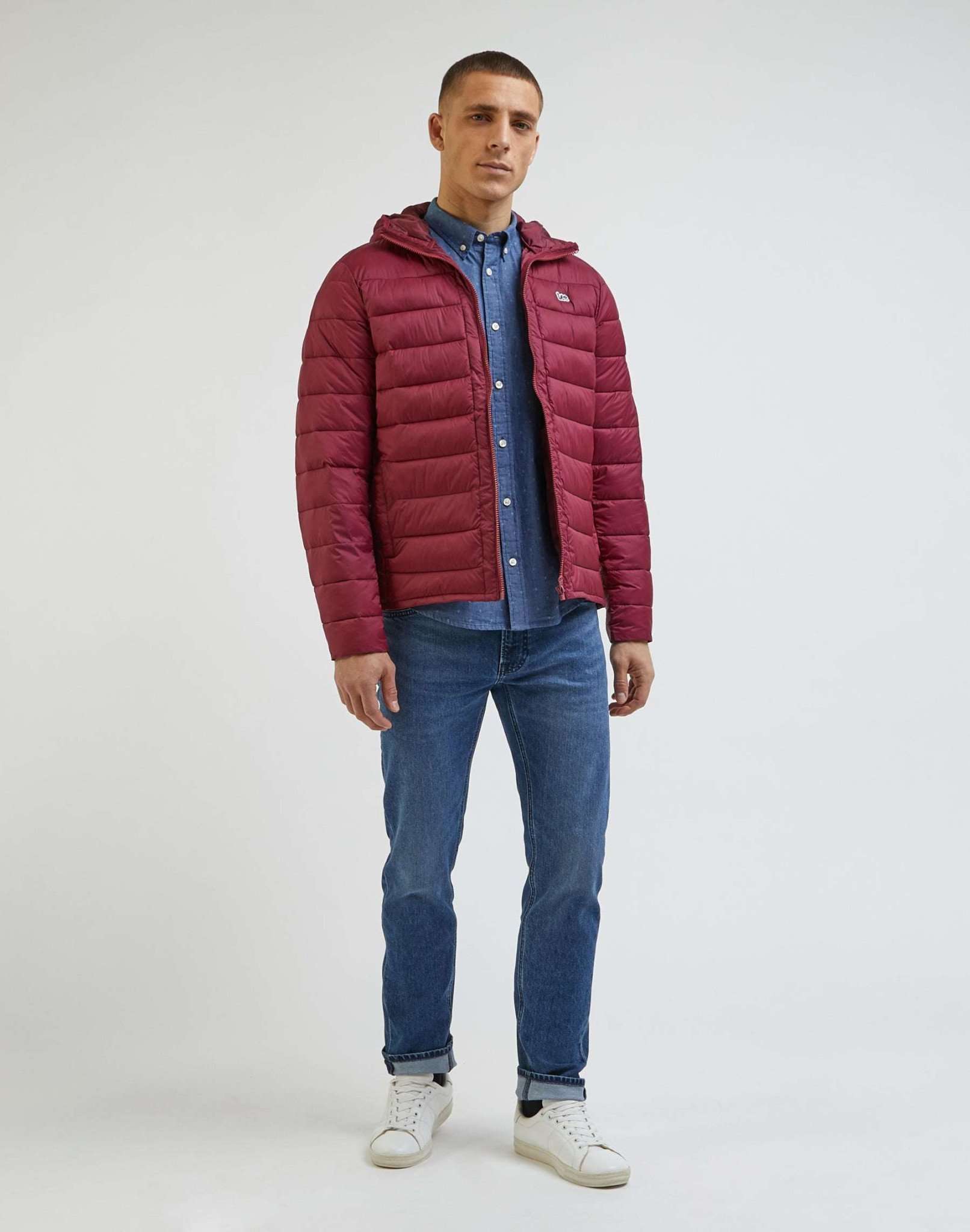 Light Puffer Jacket in Port Jackets Lee   