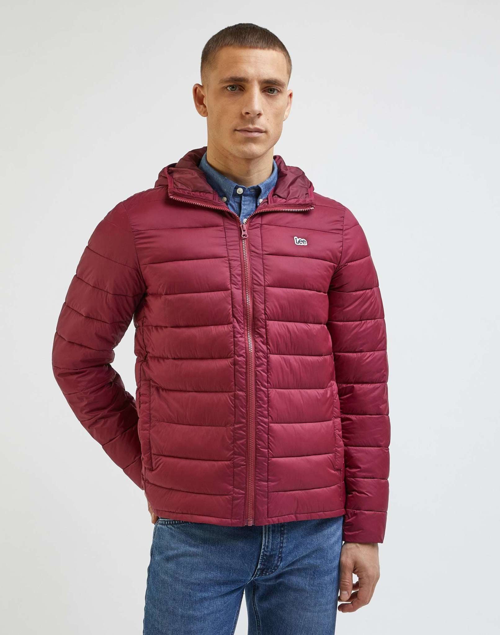 Light Puffer Jacket in Port Jackets Lee   